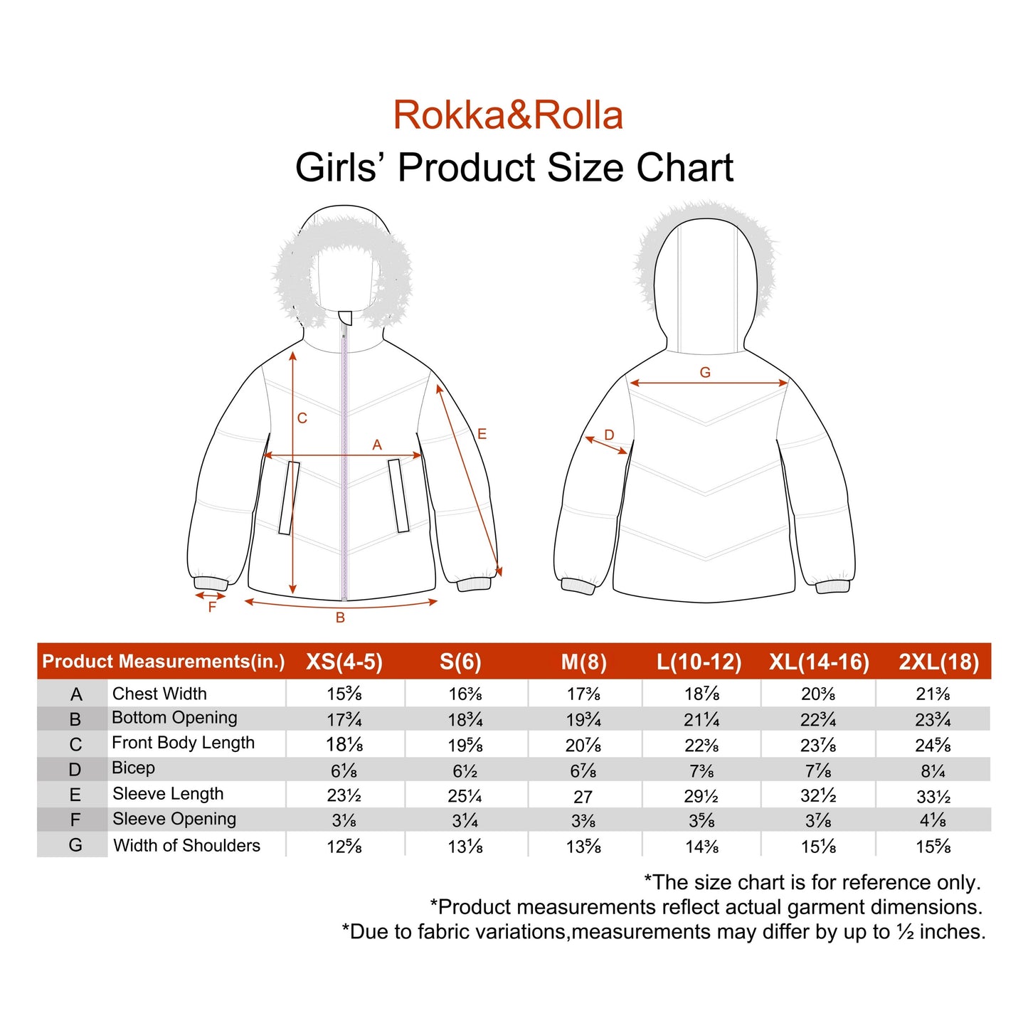 Girls' Heavyweight Puffer Jacket Bubble Coat
