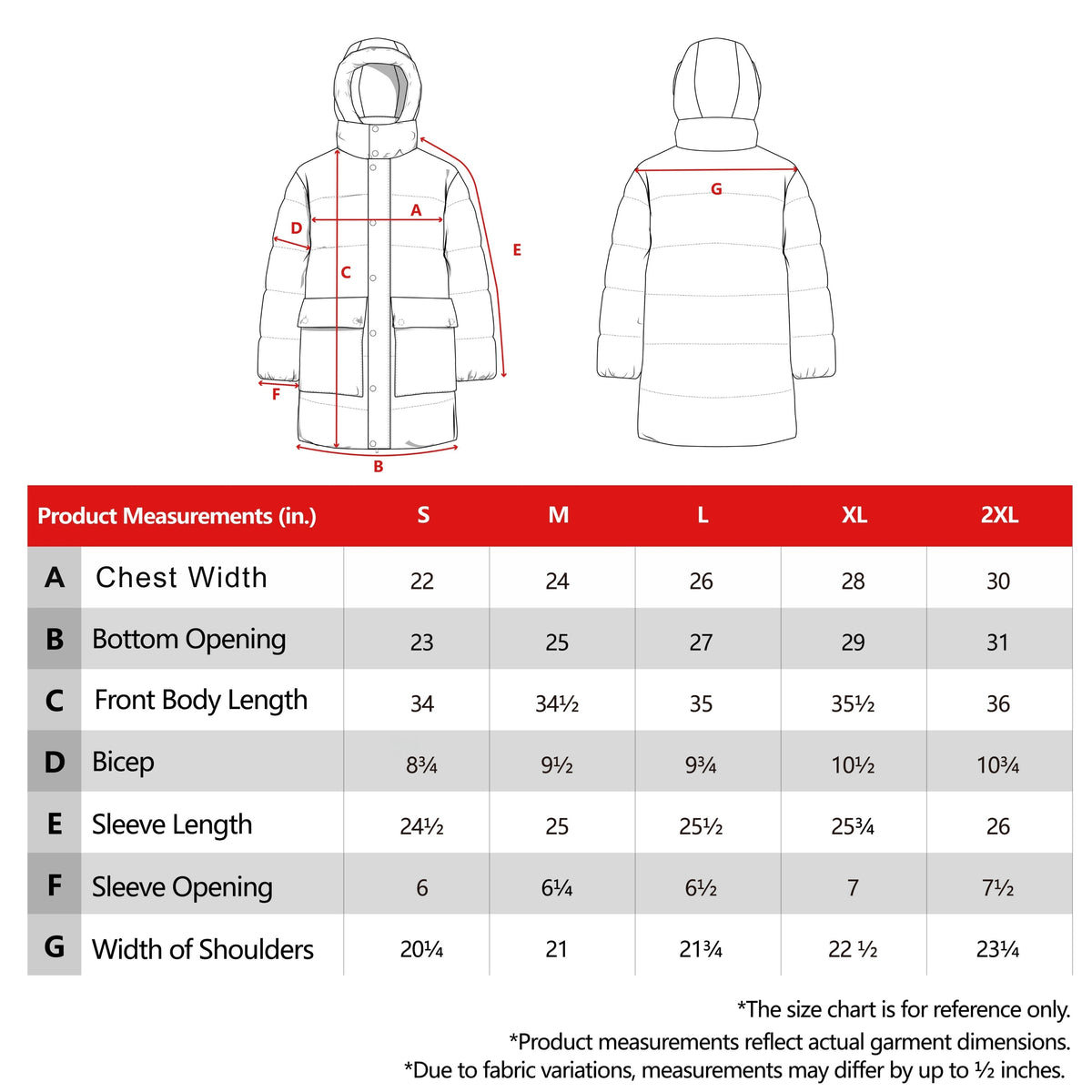 Men's Puffer Jacket Water-Resistant Fleece-Lined Winter Coat - Navy