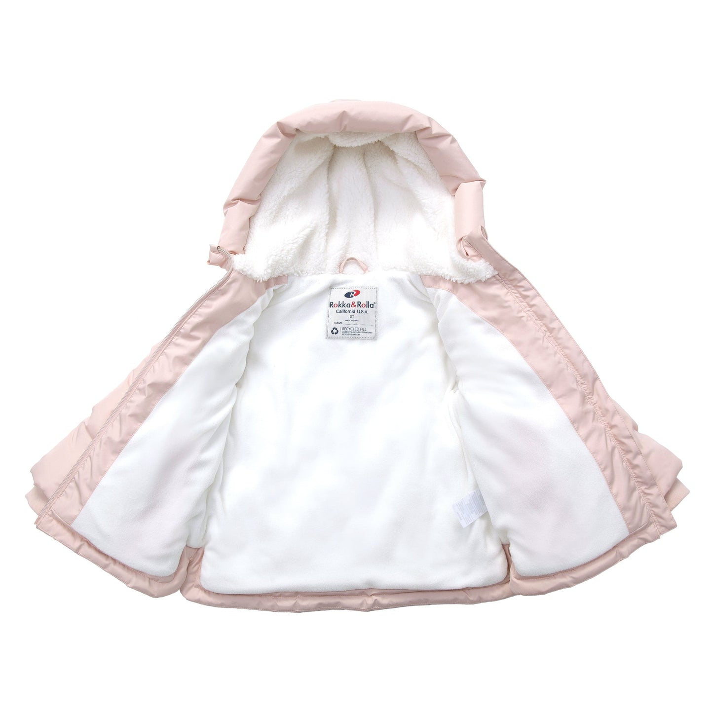 Baby Girls' Water-Resistant Fleece Lined Heart Puffer Jacket for Newborn Infant Toddler (6-24M, 2T-5T) Coats & Jackets Rokka & Rolla