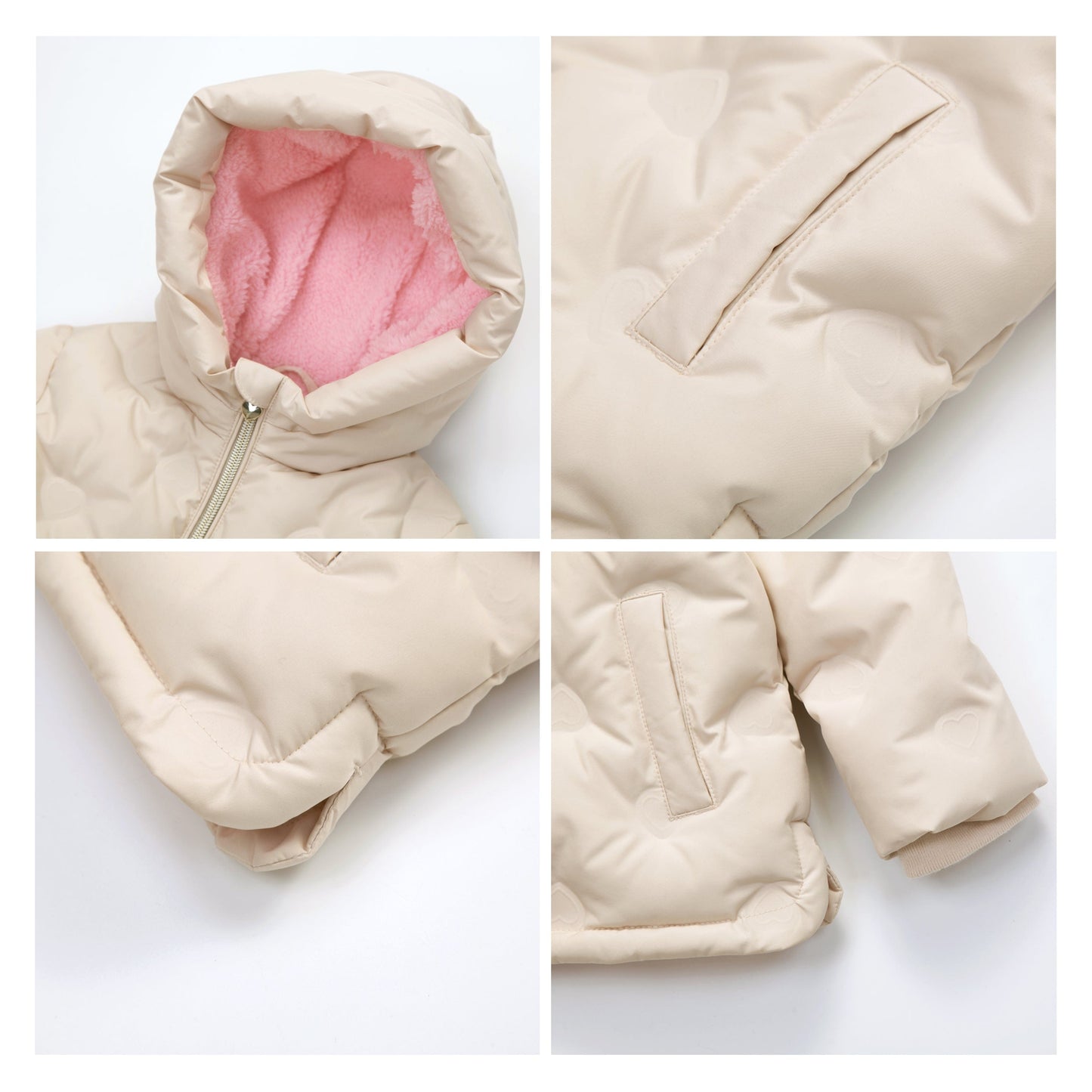Baby Girls' Water-Resistant Fleece Lined Heart Puffer Jacket for Newborn Infant Toddler (6-24M, 2T-5T) Coats & Jackets Rokka & Rolla