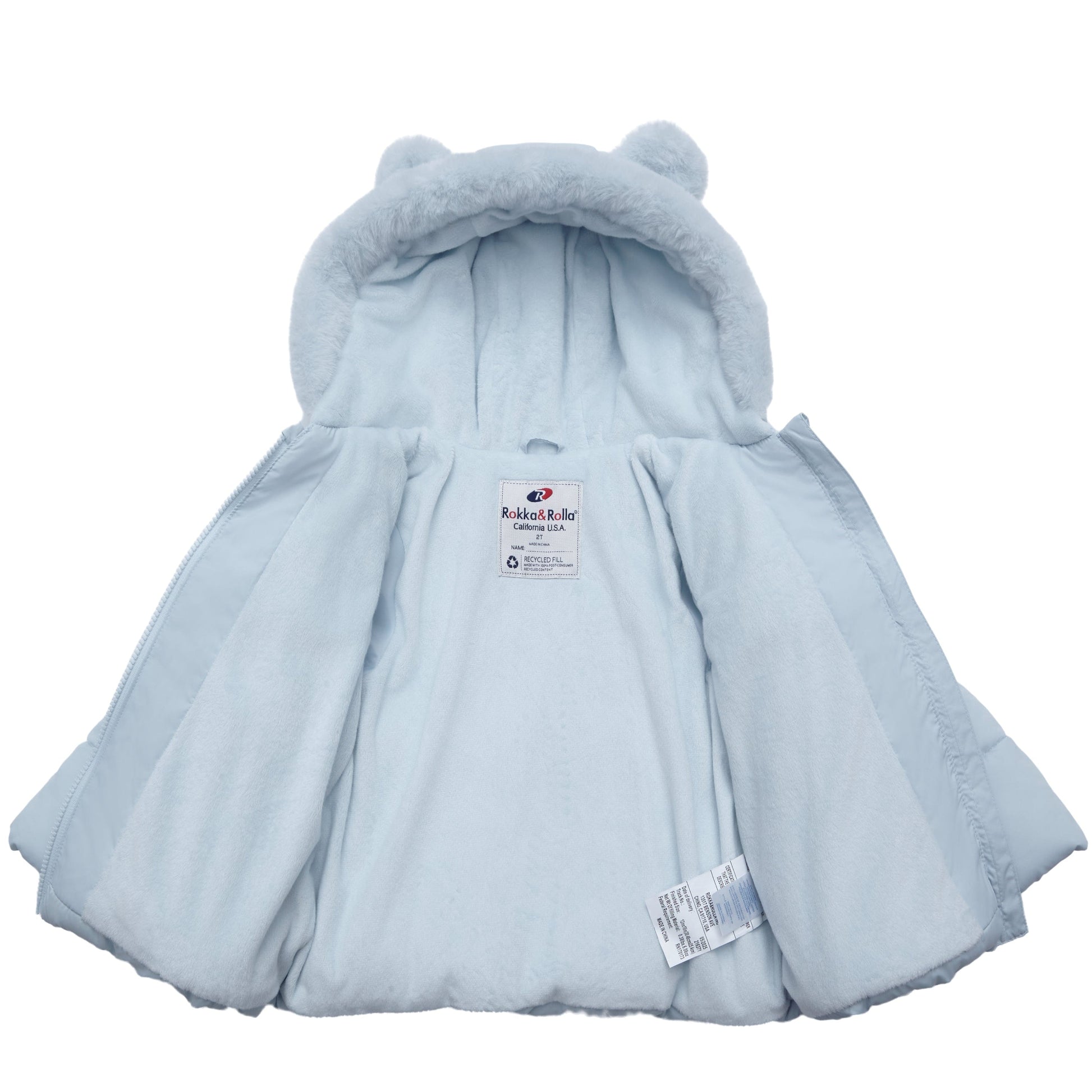 Baby Girls' Water-Resistant Soft Mini Fur Lined Puffer Jacket for Newborn Infant Toddler (6-24M, 2T-5T) Coats & Jackets Rokka & Rolla
