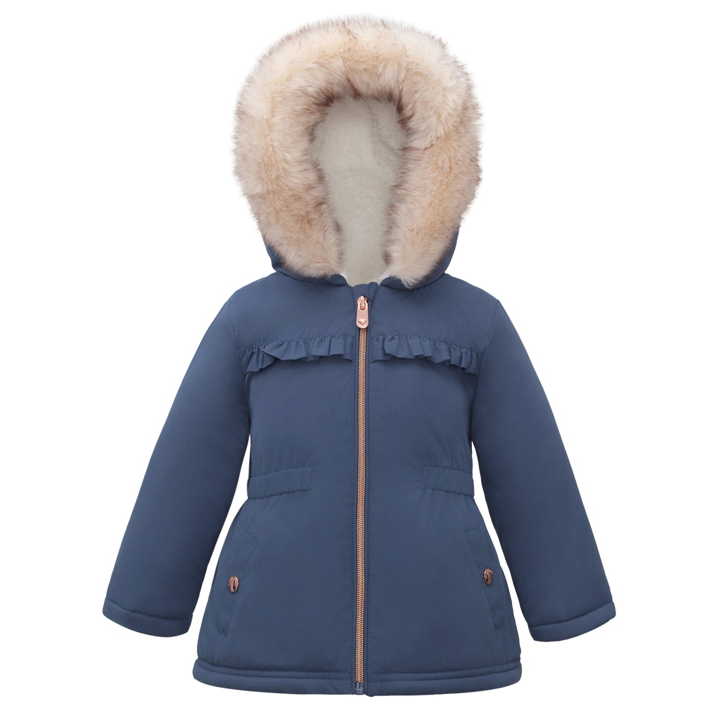 Baby Toddler Girls' Water-Resistant Puffer Jacket Sherpa Fleece Lined Parka Coat (6-24M, 2T-4T) Coats & Jackets Rokka & Rolla
