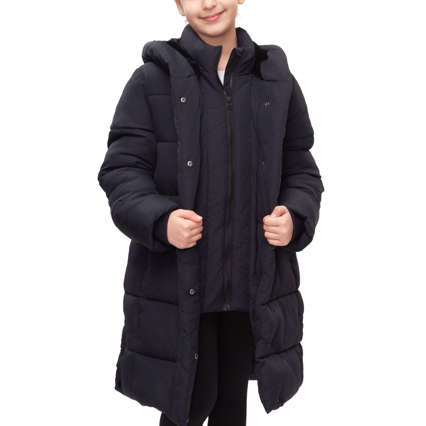 Big Girls' Knee Length Puffer Coat Rokka&Rolla