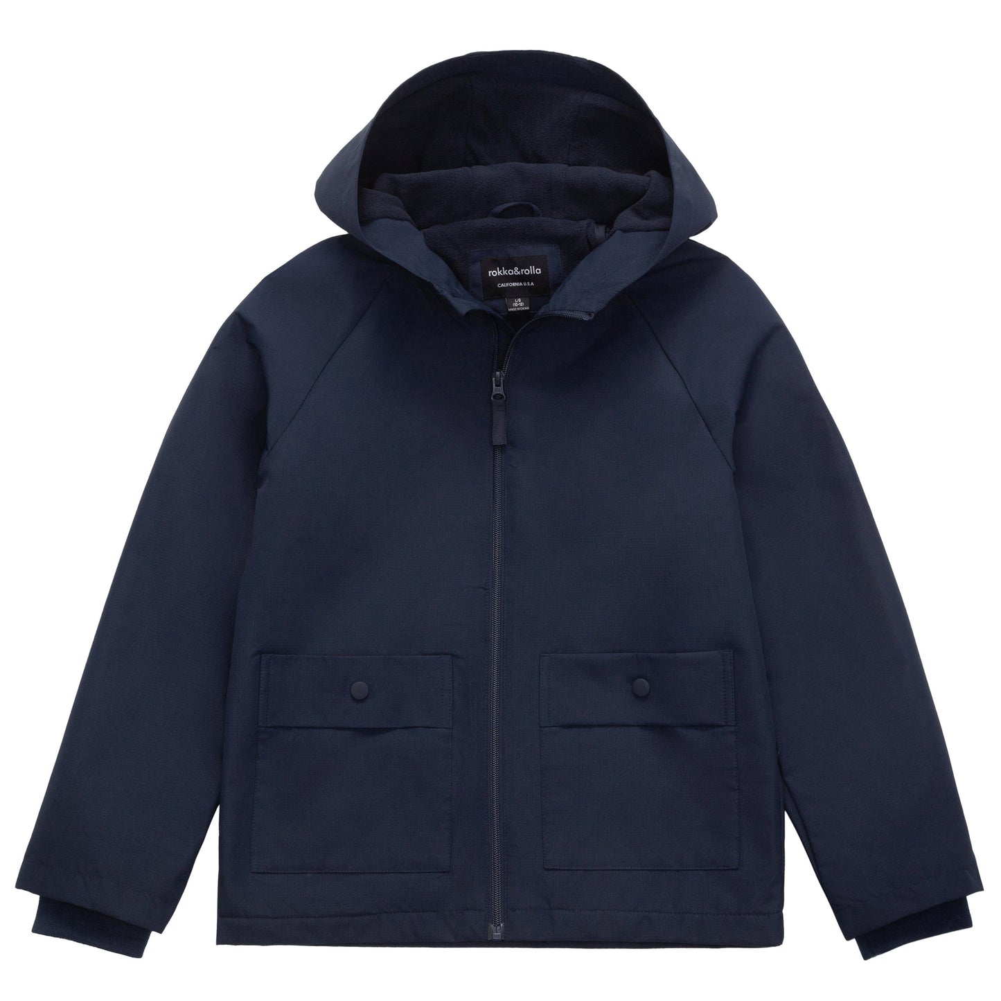 Boy's Hooded Water-Resistant Parka Windbreaker Jacket Coats & Jackets Rokka & Rolla