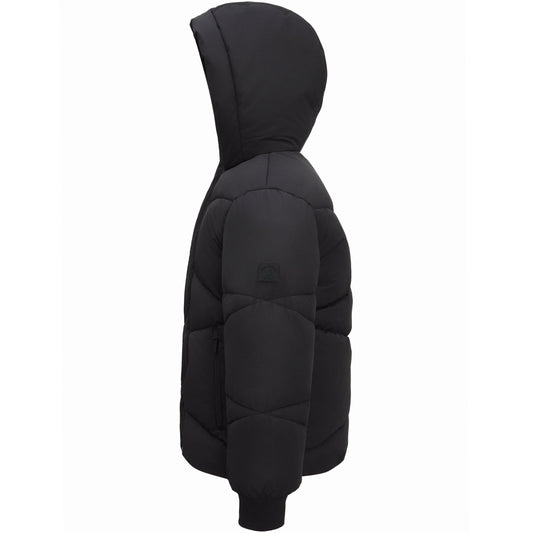 Boys' Hooded Puffer Jacket Water Resistant Warm Insulated Winter Coat - Black Coats & Jackets Rokka&Rolla