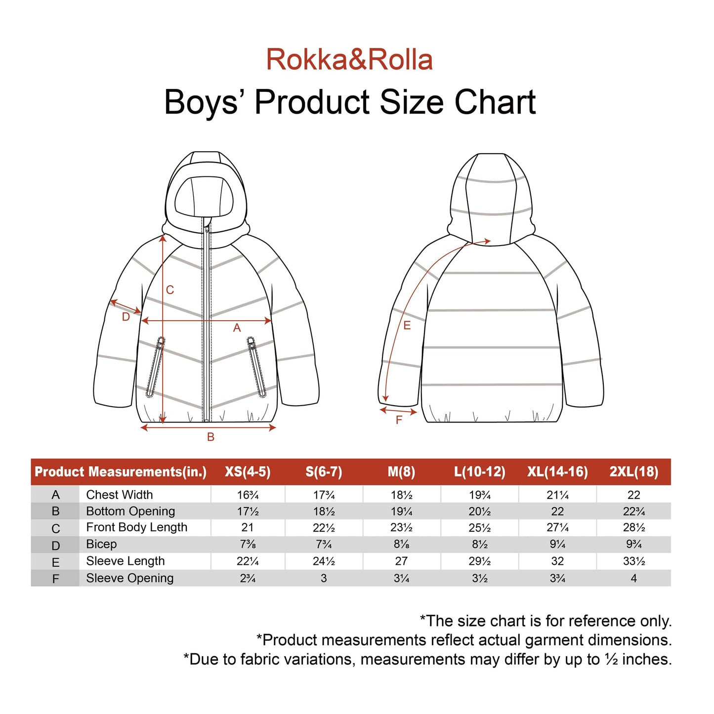 Boys Hooded Puffer Jacket with Reflective Detail Fleece Lined Youth Winter Coat - Electric Blue Coats & Jackets Rokka&Rolla