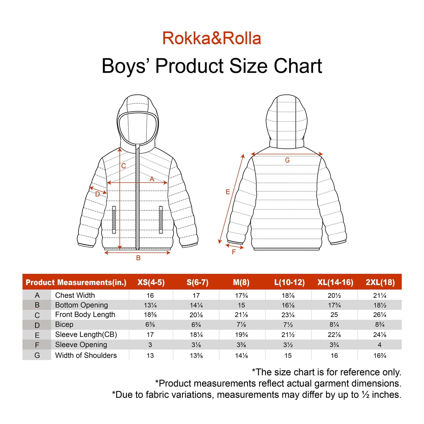 Boys' Reversible Lightweight Puffer Jacket Coats & Jackets Rokka & Rolla