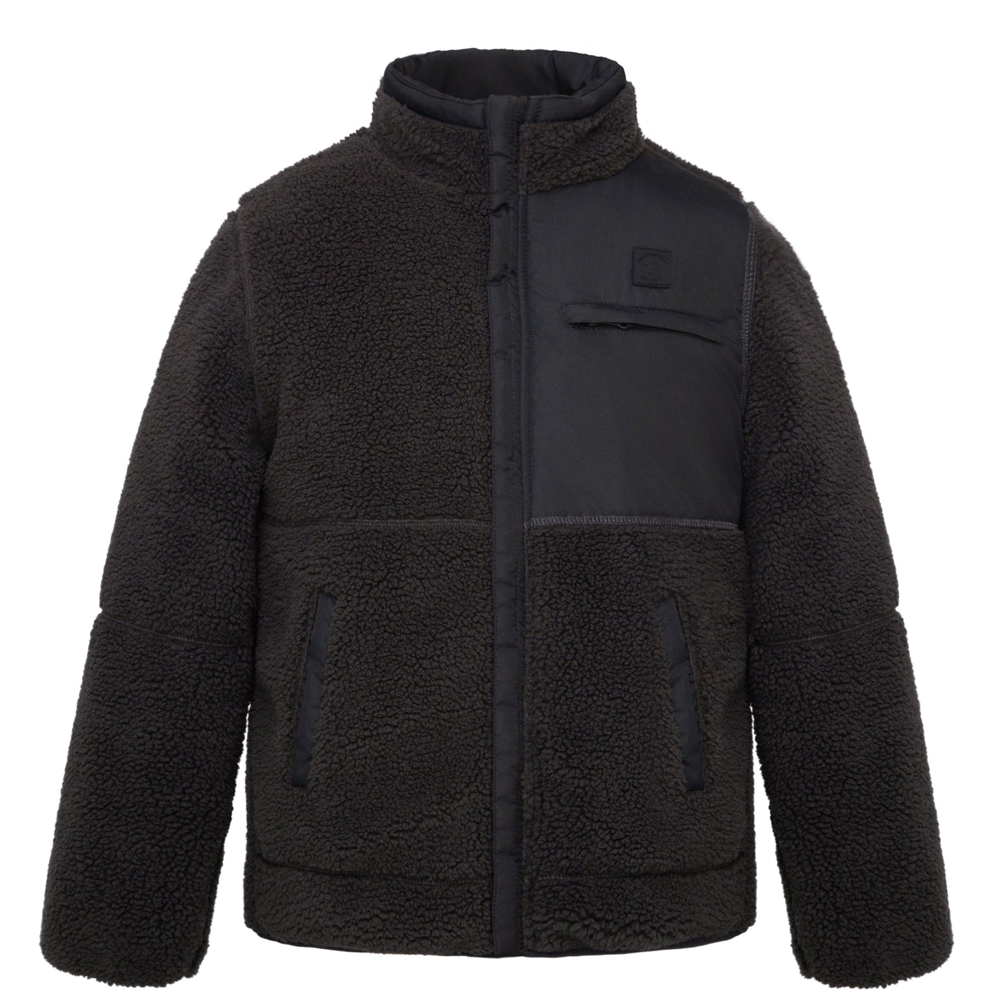 Boys Reversible Puffer Fleece Jacket Water Resistant Warm Outerwear - Black Coats & Jackets Rokka&Rolla