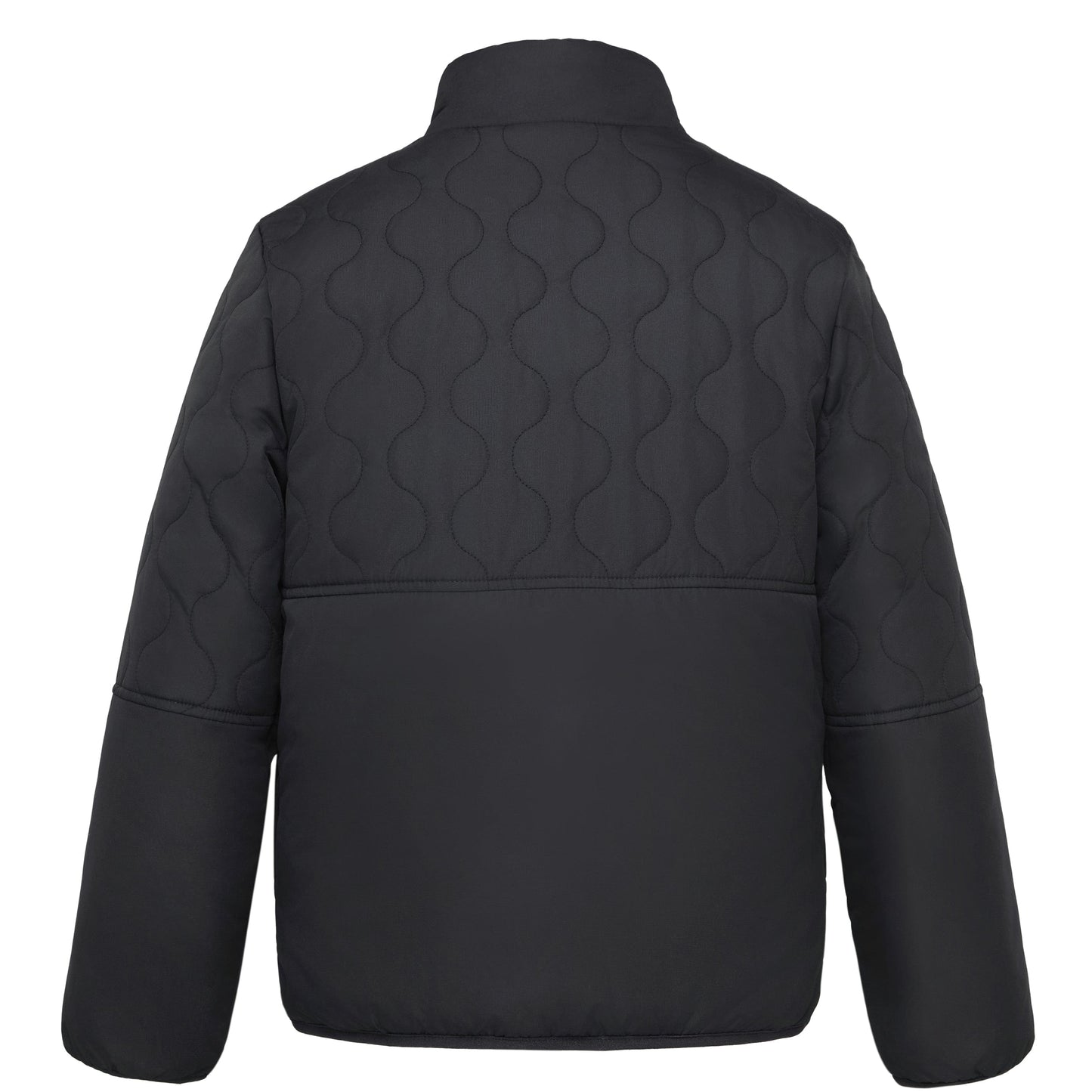 Boys Reversible Puffer Fleece Jacket Water Resistant Warm Outerwear - Black Coats & Jackets Rokka&Rolla