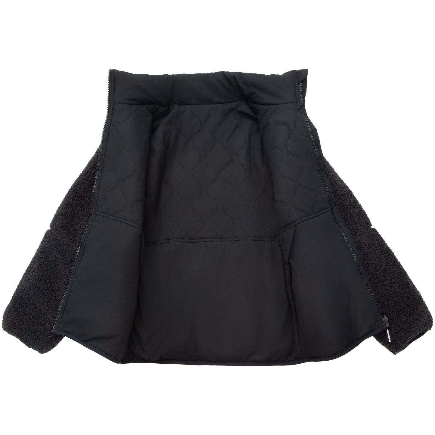 Boys Reversible Puffer Fleece Jacket Water Resistant Warm Outerwear - Black Coats & Jackets Rokka&Rolla