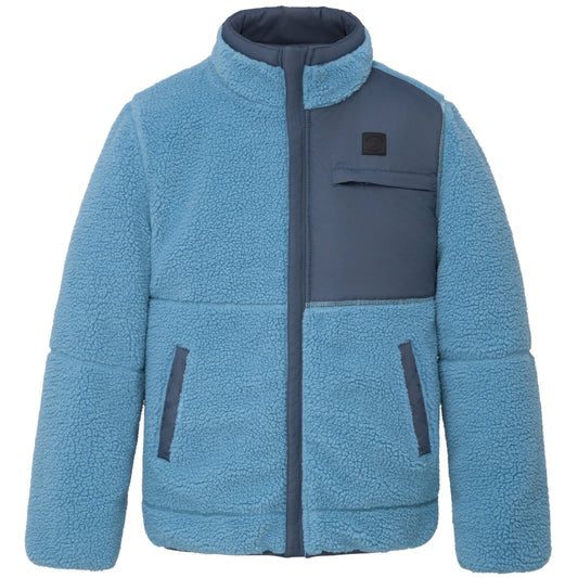Boys Reversible Puffer Fleece Jacket Water Resistant Warm Outerwear - Navy Coats & Jackets Rokka&Rolla