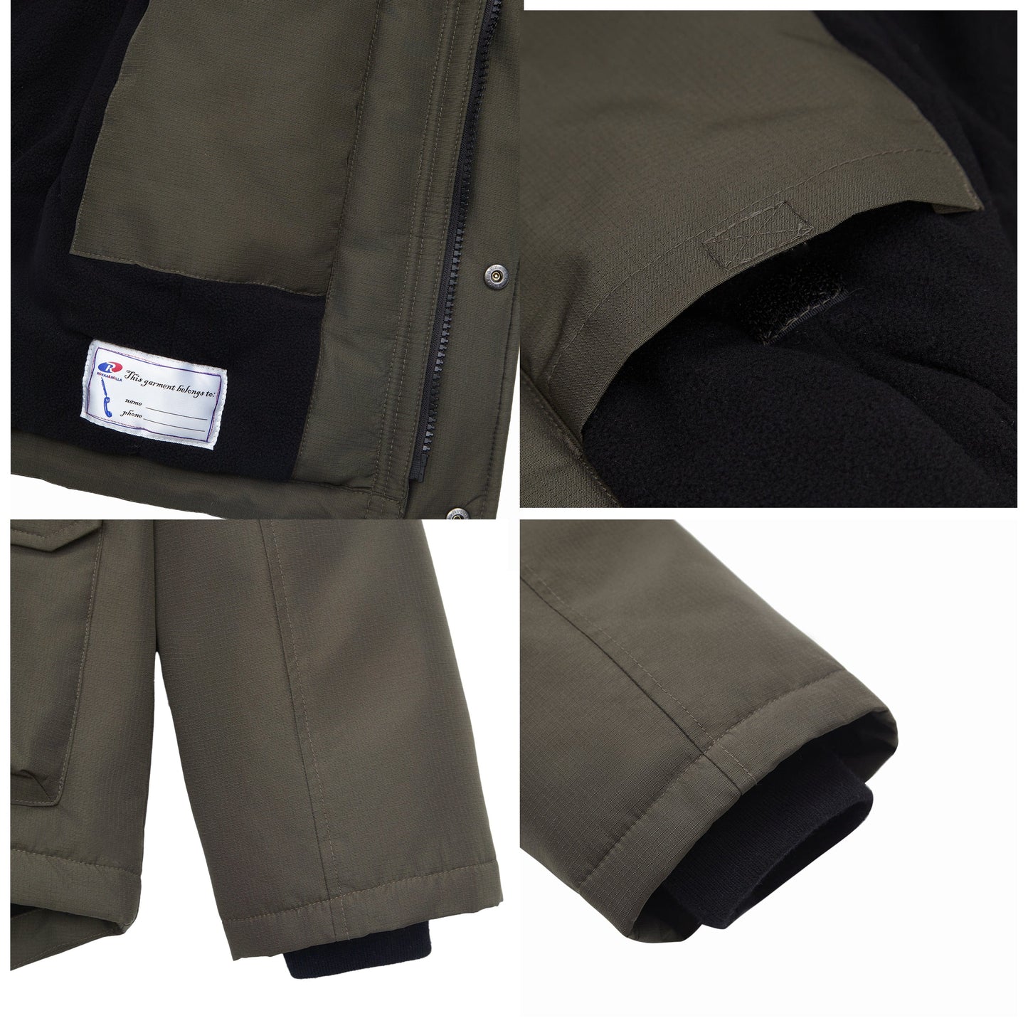 Boys' Water-Resistant Ripstop Shell Parka Jacket Fleece Lined Winter Coat Rokka&Rolla