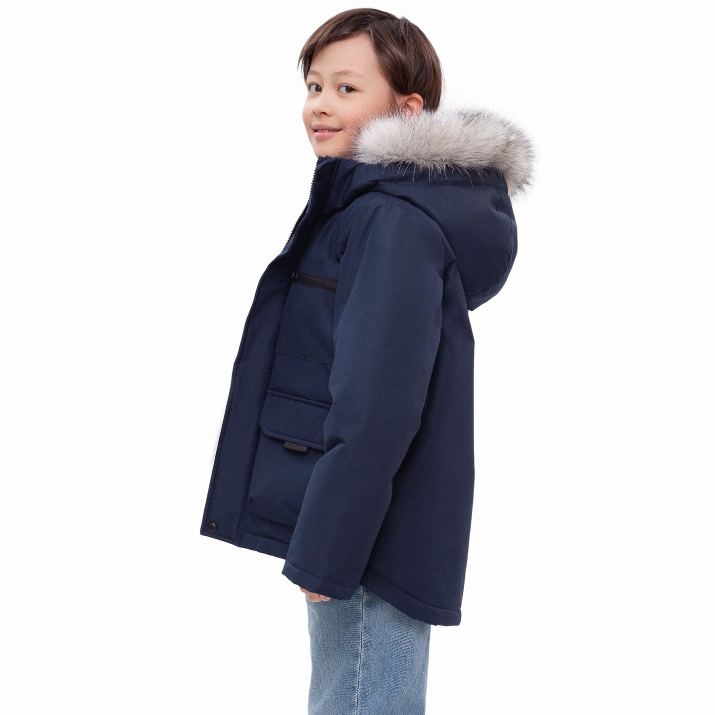 Boys' Water-Resistant Ripstop Shell Parka Jacket Fleece Lined Winter Coat Rokka&Rolla