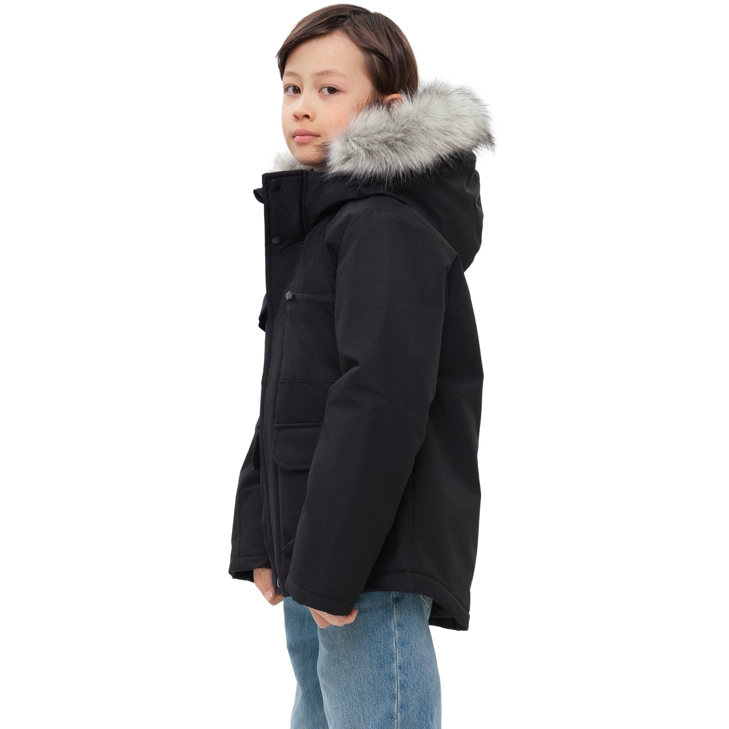Boys' Water-Resistant Ripstop Shell Parka Jacket Fleece Lined Winter Coat Rokka&Rolla