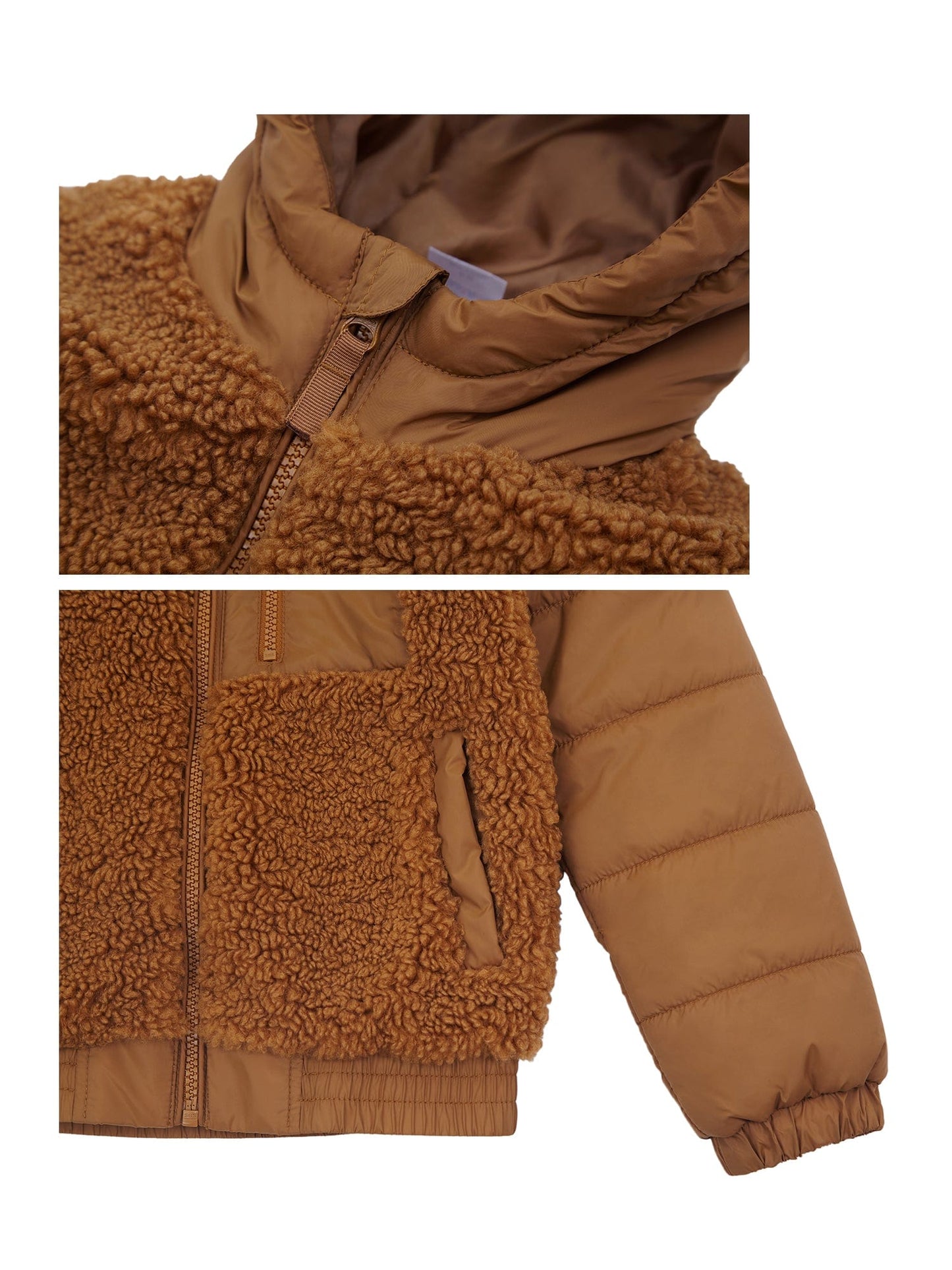Boys' Water-Resistant Teddy Sherpa Puffer Jacket Coats & Jackets Rokka & Rolla