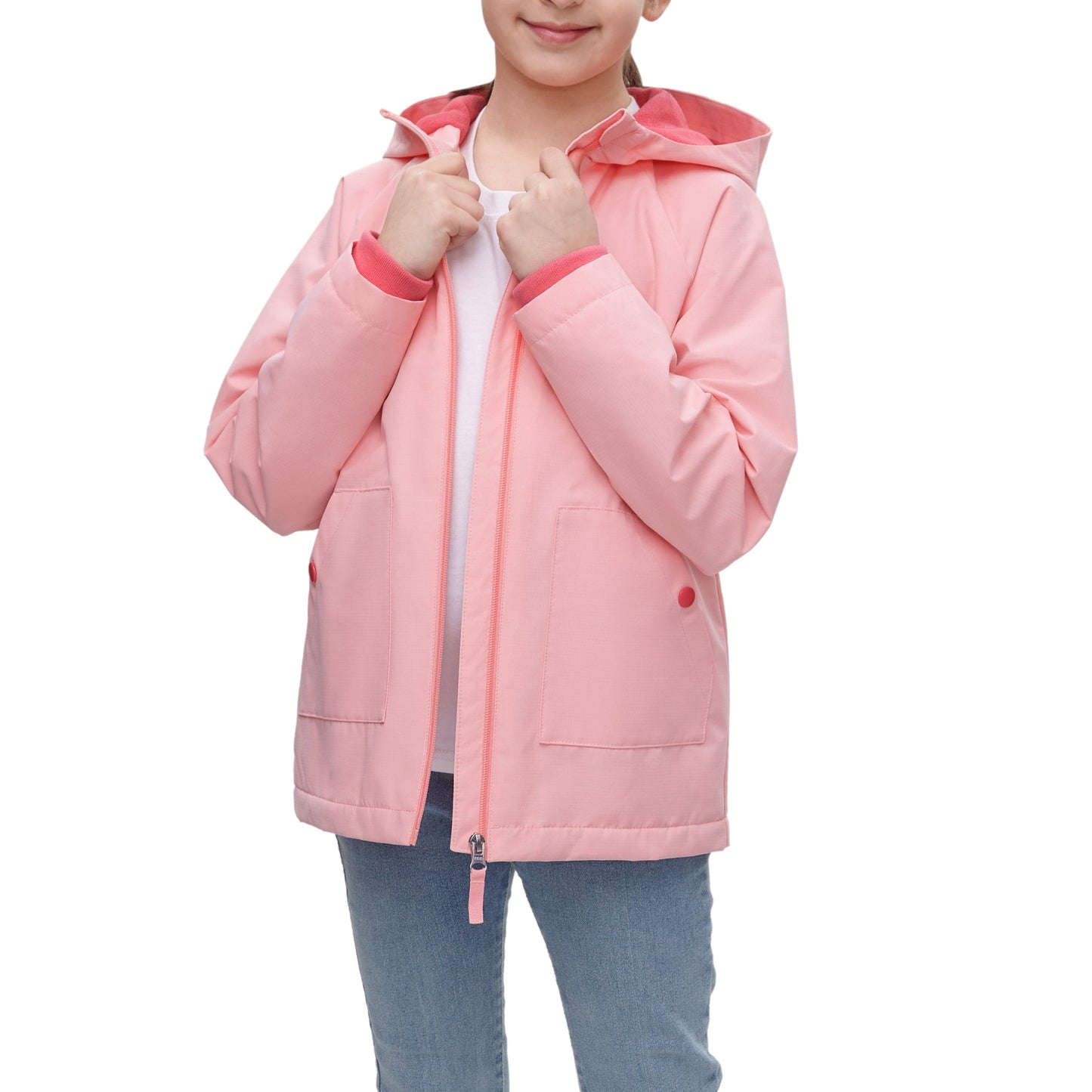 Girl's Hooded Water-Resistant Parka Windbreaker Jacket Coats & Jackets Rokka & Rolla