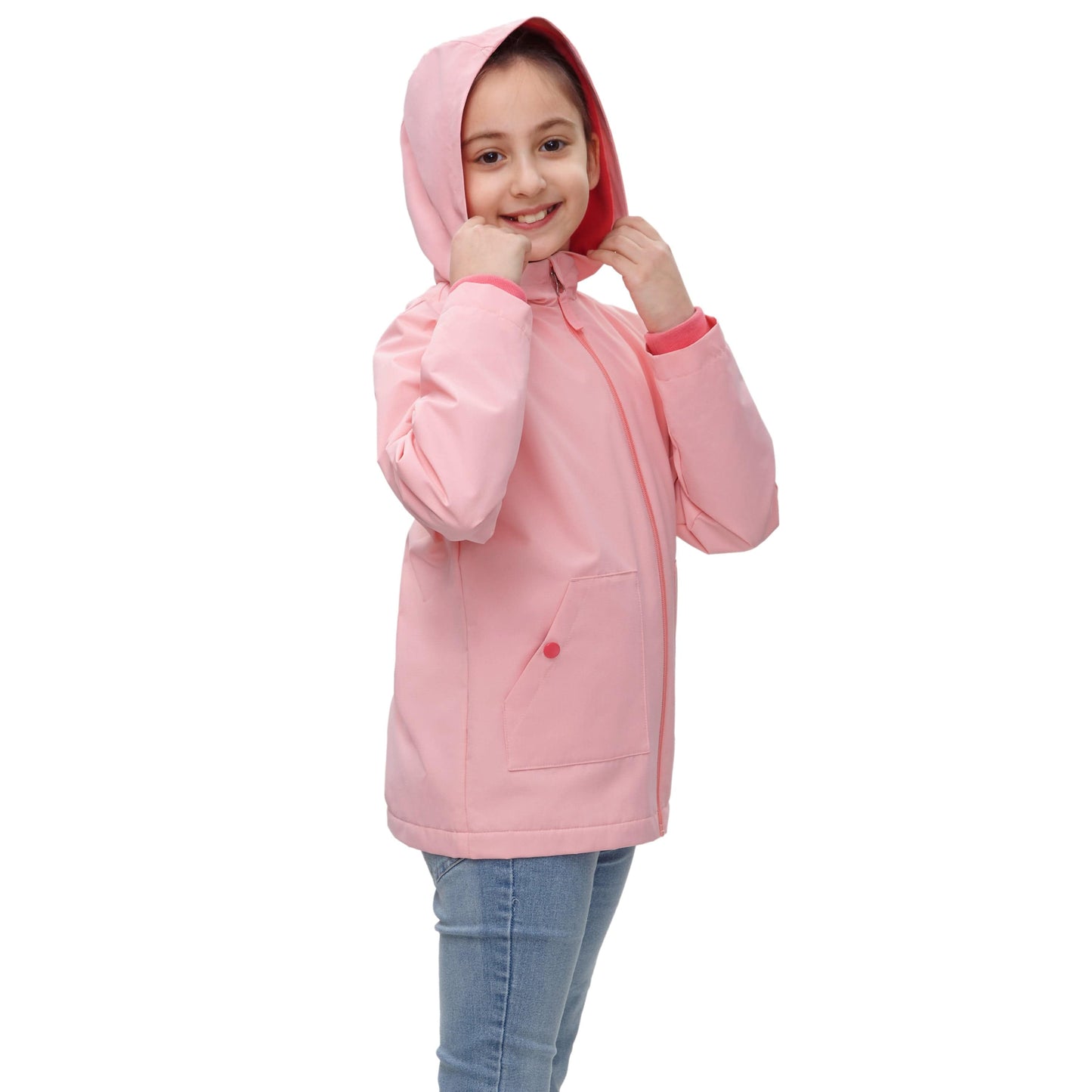 Girl's Hooded Water-Resistant Parka Windbreaker Jacket Coats & Jackets Rokka & Rolla