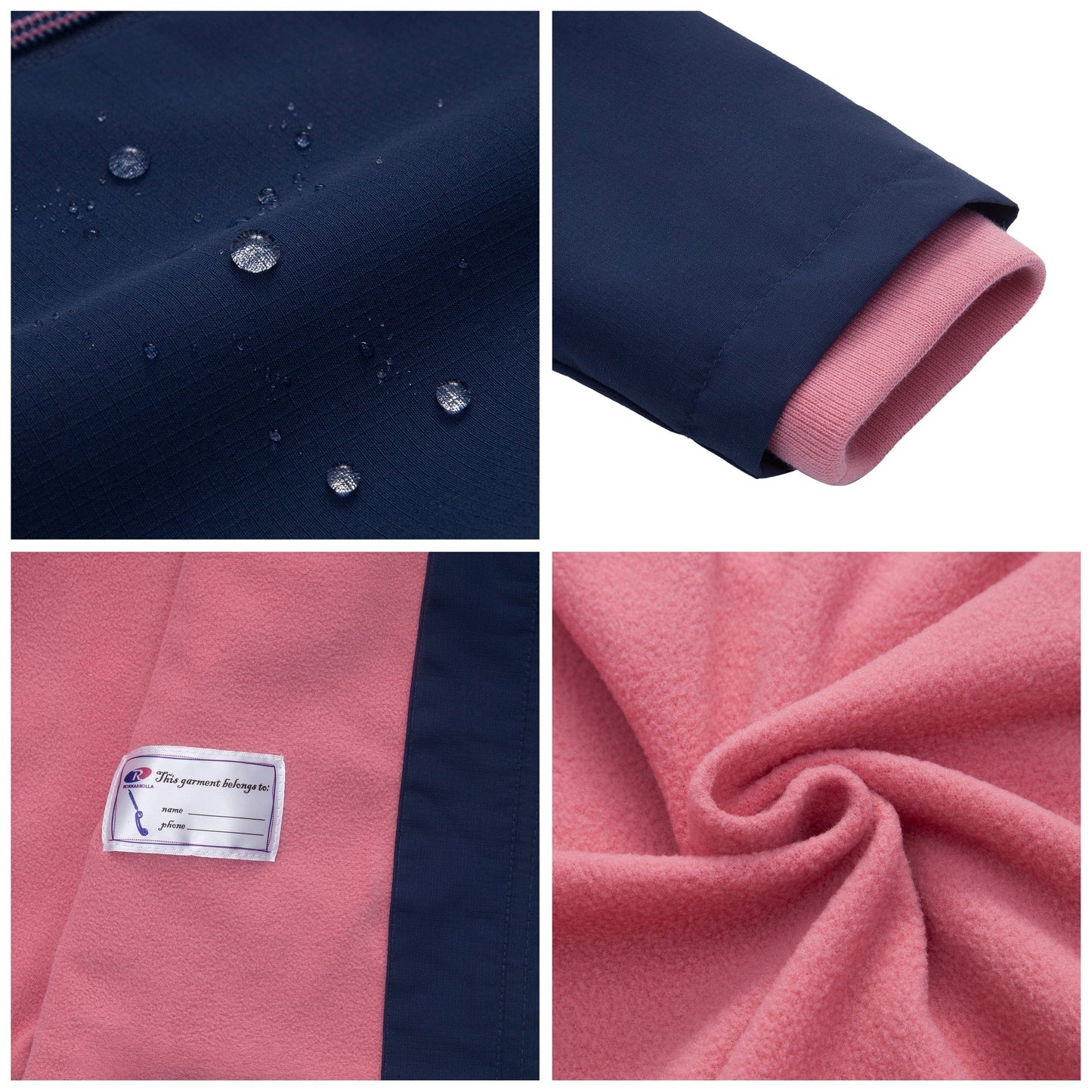 Girl's Hooded Water-Resistant Parka Windbreaker Jacket Coats & Jackets Rokka & Rolla