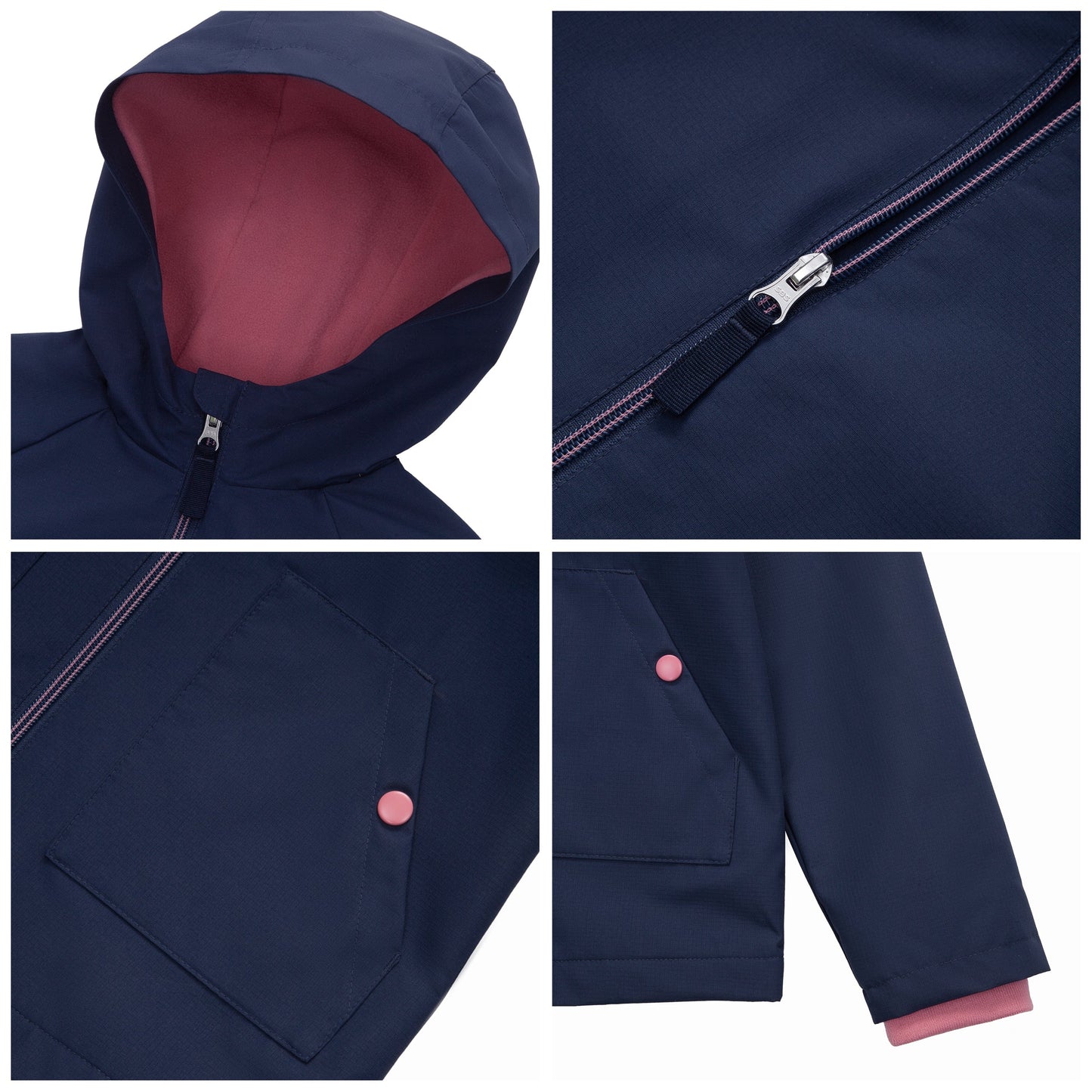 Girl's Hooded Water-Resistant Parka Windbreaker Jacket Coats & Jackets Rokka & Rolla