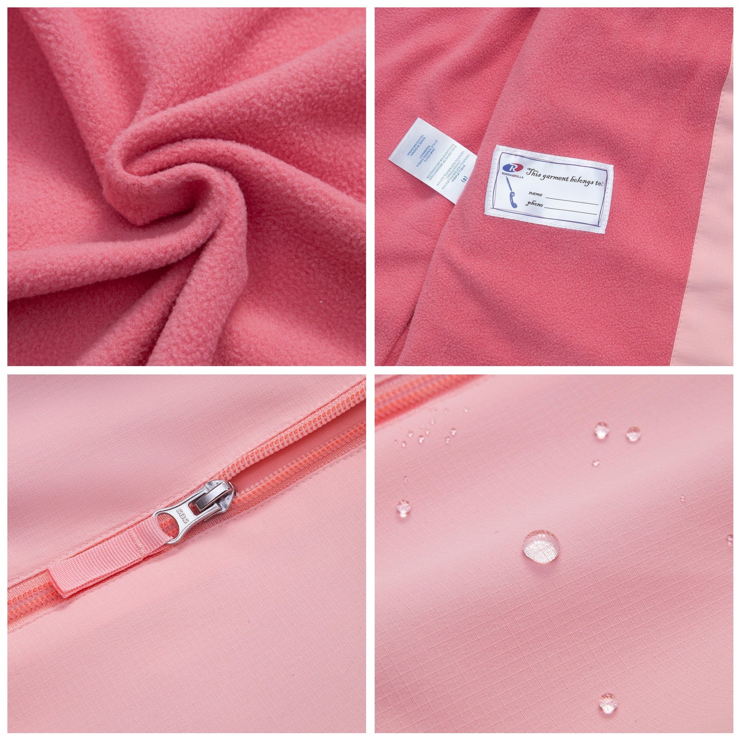 Girl's Hooded Water-Resistant Parka Windbreaker Jacket Coats & Jackets Rokka & Rolla