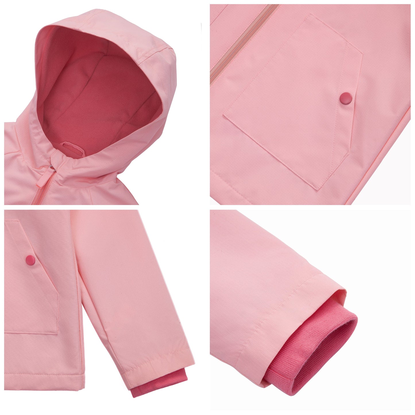 Girl's Hooded Water-Resistant Parka Windbreaker Jacket Coats & Jackets Rokka & Rolla