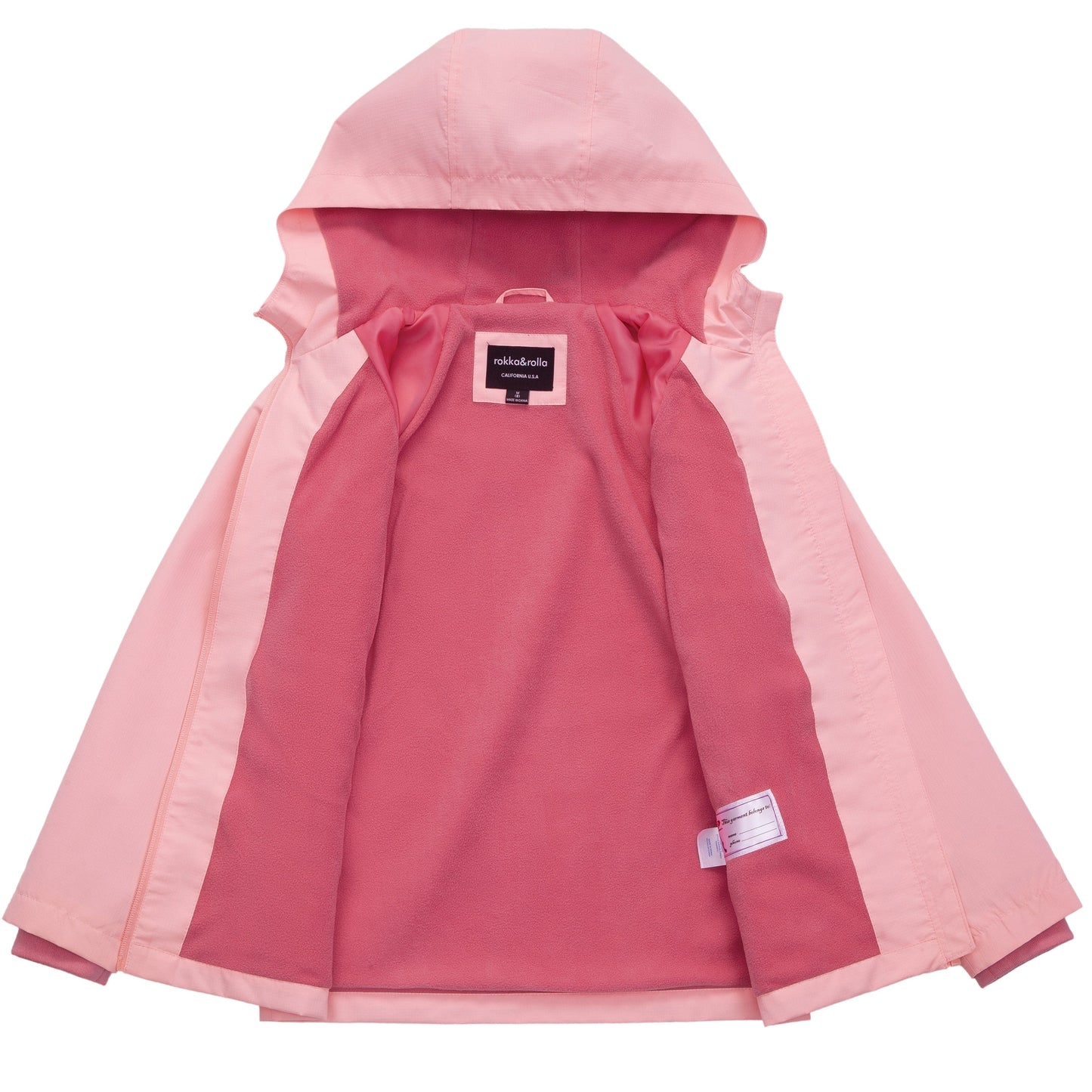 Girl's Hooded Water-Resistant Parka Windbreaker Jacket Coats & Jackets Rokka & Rolla