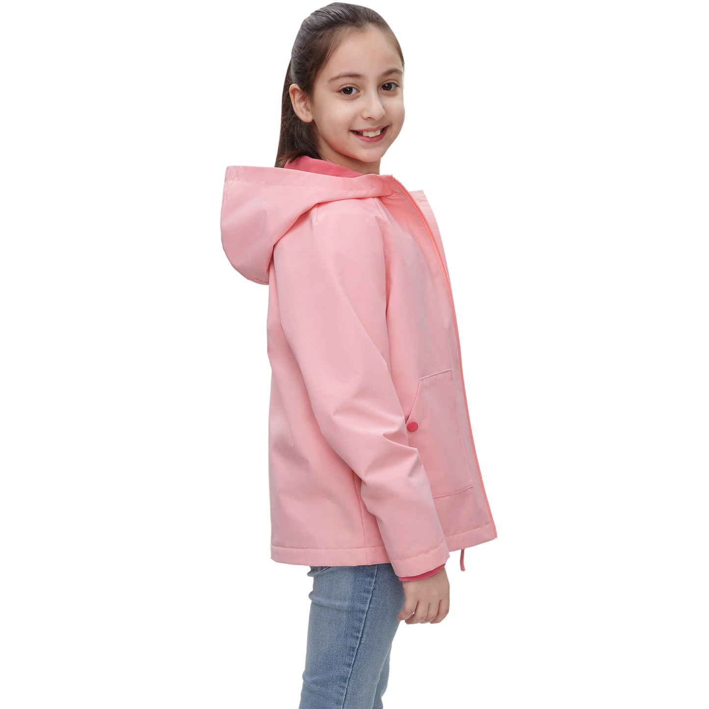 Girl's Hooded Water-Resistant Parka Windbreaker Jacket Coats & Jackets Rokka & Rolla