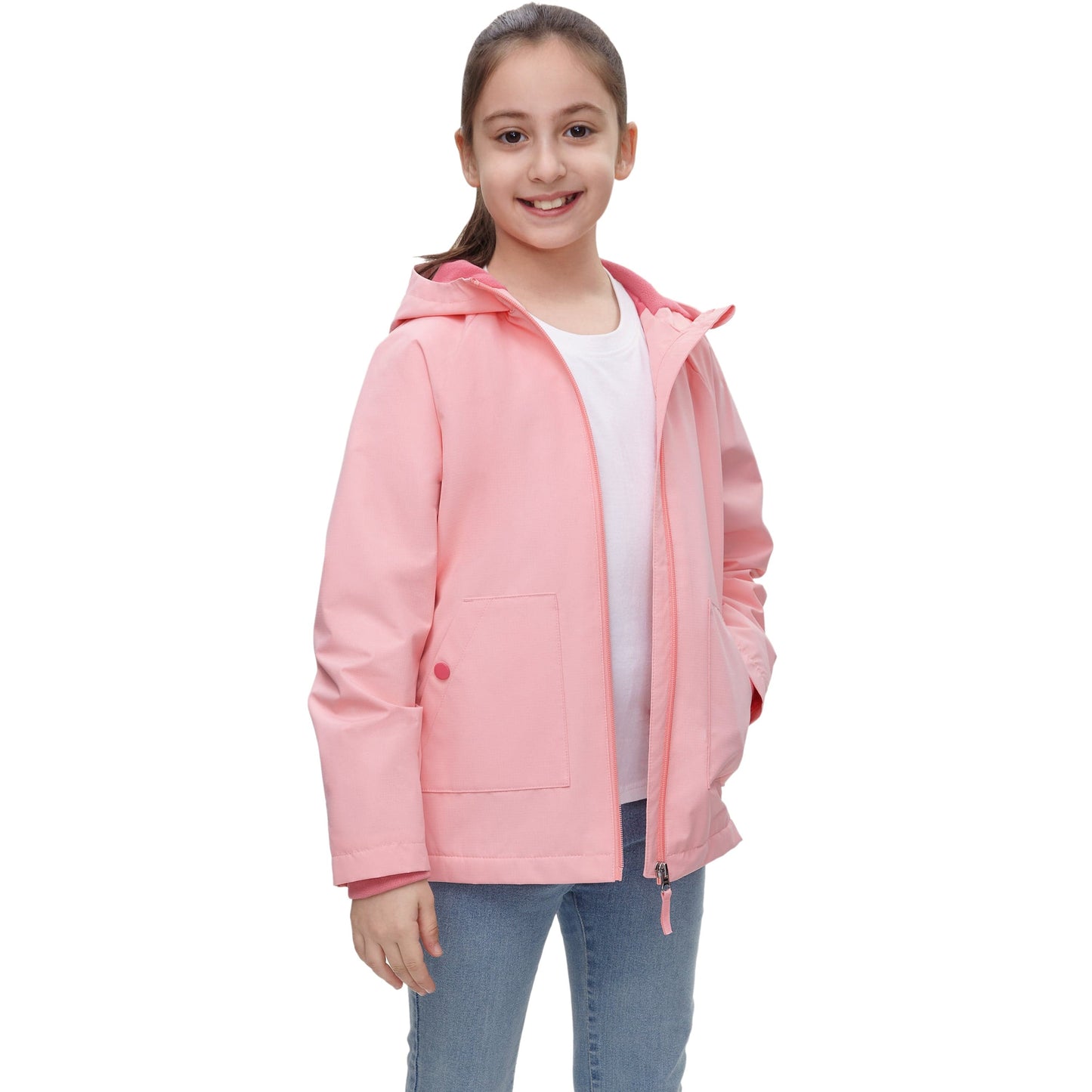 Girl's Hooded Water-Resistant Parka Windbreaker Jacket Coats & Jackets Rokka & Rolla