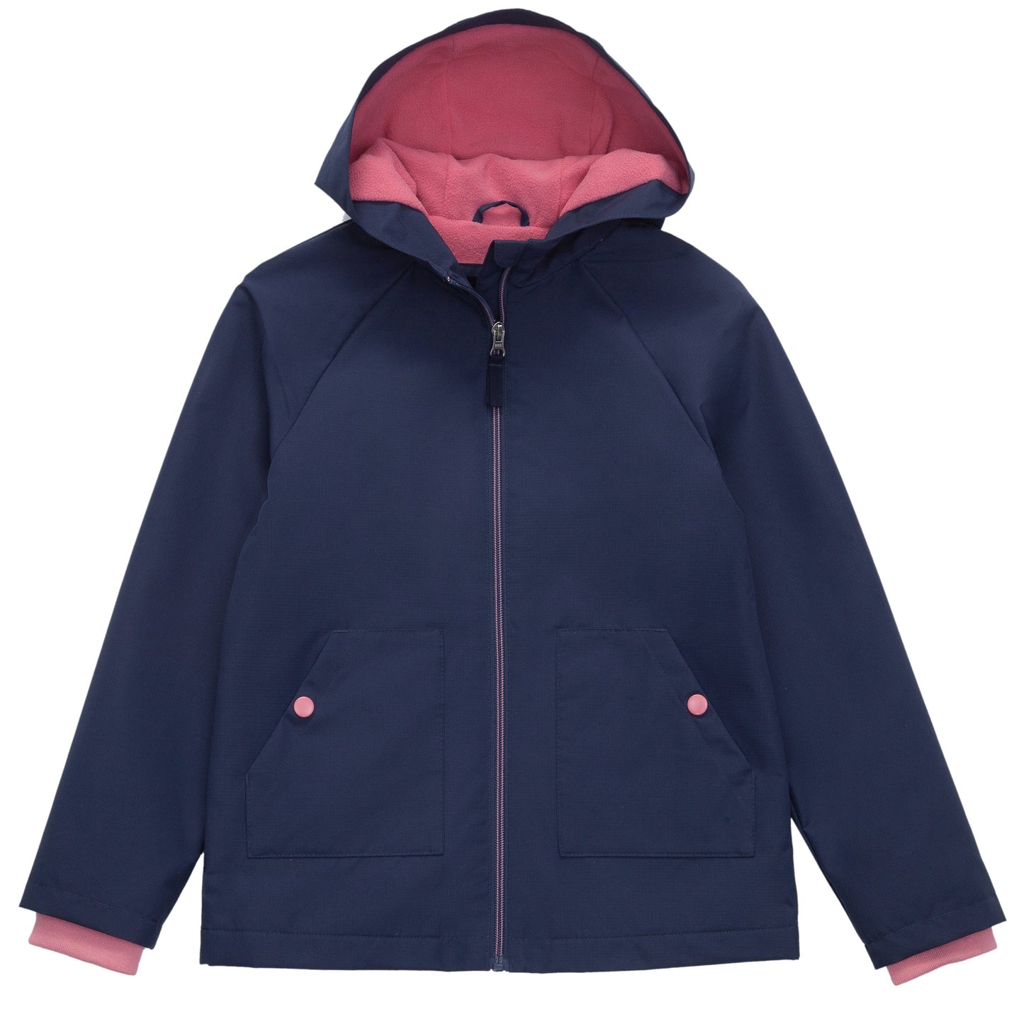 Girl's Hooded Water-Resistant Parka Windbreaker Jacket Coats & Jackets XS / Navy Rokka & Rolla