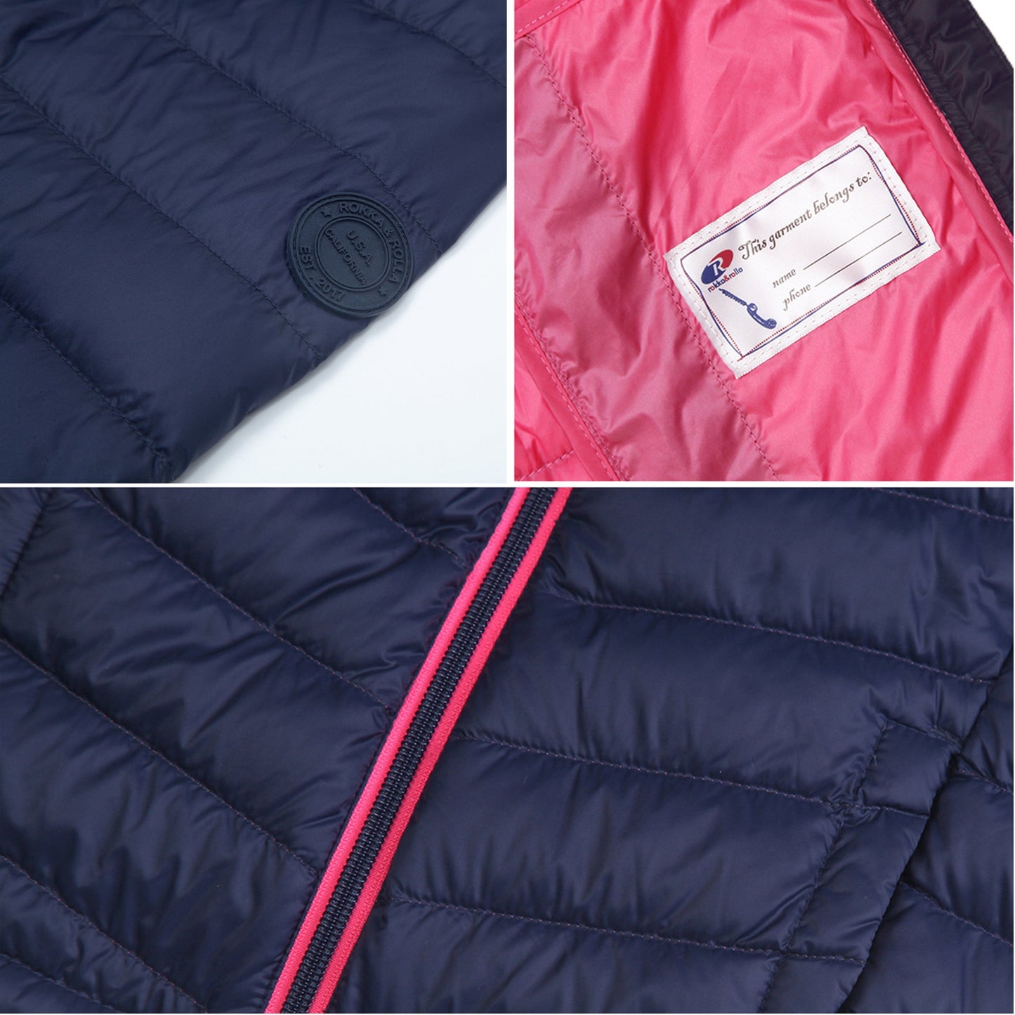 Girls' New Ultra Light Packable Down Puffer Jacket Coats & Jackets Rokka & Rolla