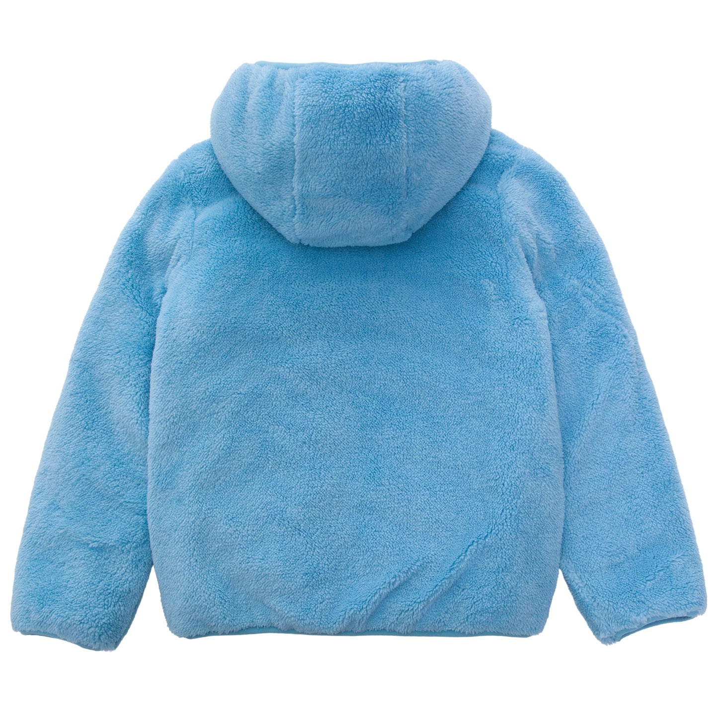 Girls Reversible Puffer Jacket with Gradient Print Solid Color Quilted Outerwear - Icy Blue Gradient Coats & Jackets Rokka&Rolla