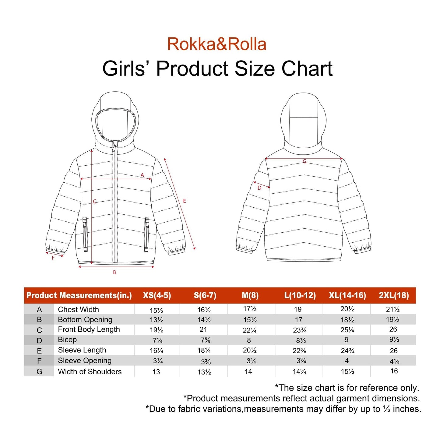 Girls Reversible Puffer Jacket with Gradient Print Solid Color Quilted Outerwear - Rose Quartz Gradient Coats & Jackets Rokka&Rolla