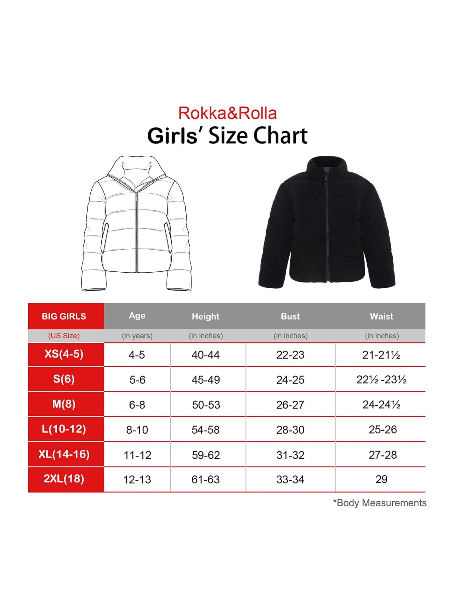 Girls' Teddy Sherpa Puffer Jacket Winter Coat (Copy) Coats & Jackets Rokka & Rolla