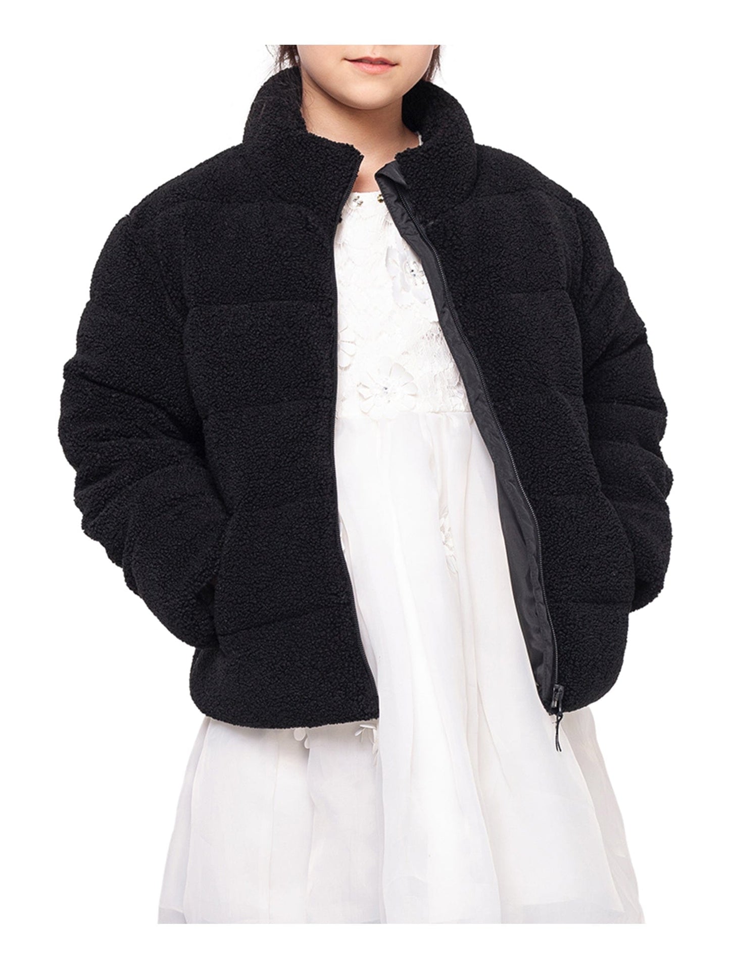 Girls' Teddy Sherpa Puffer Jacket Winter Coat (Copy) Coats & Jackets Rokka & Rolla