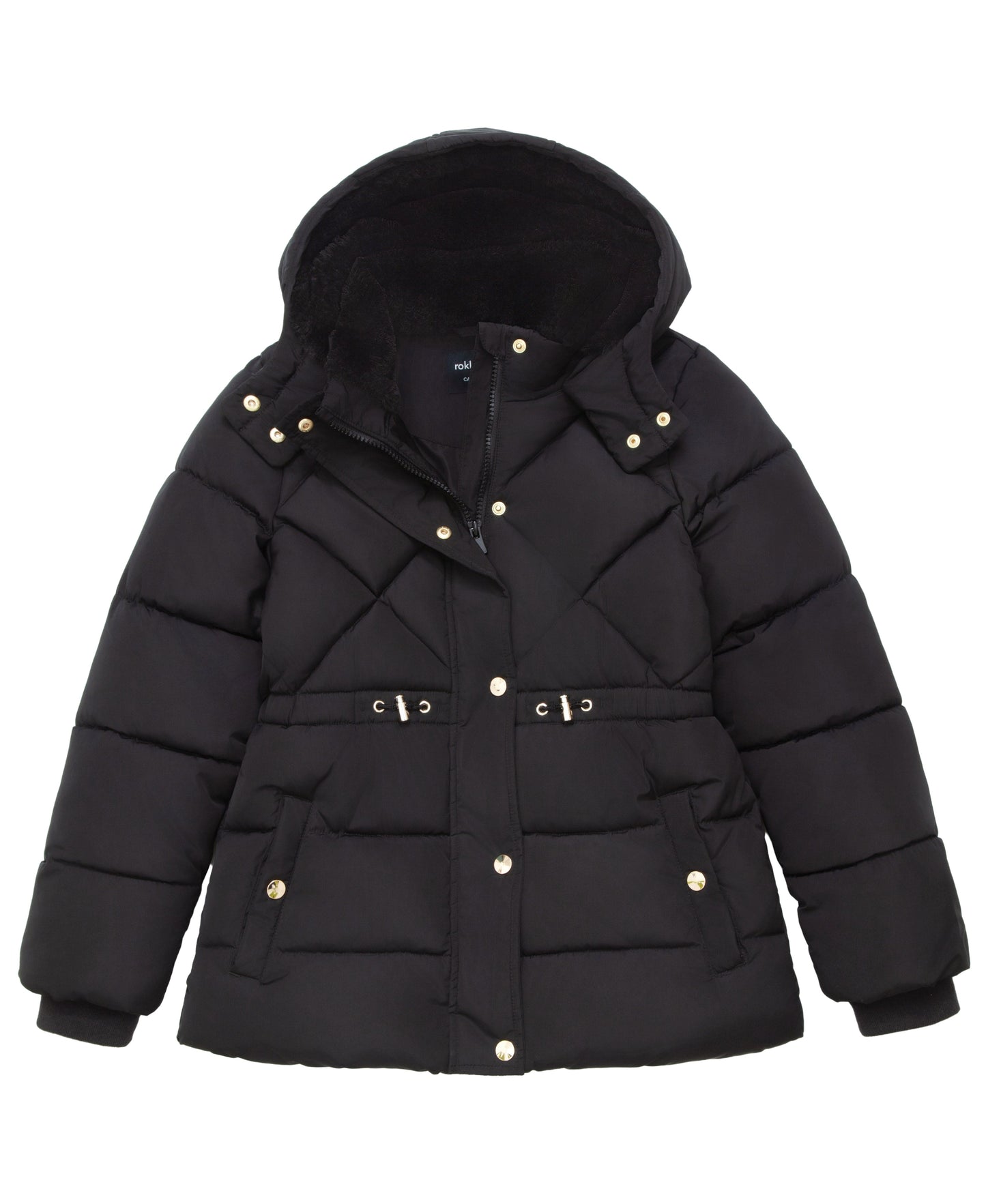 Girls Timeless Quilted Coat Black / XS Rokka&Rolla