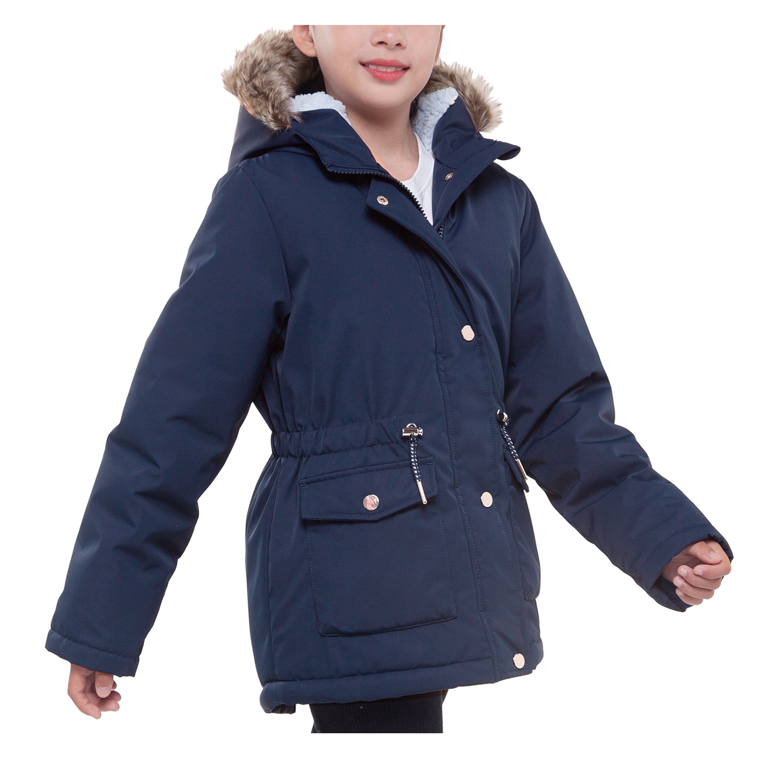 Navy blue parka coat womens best sale