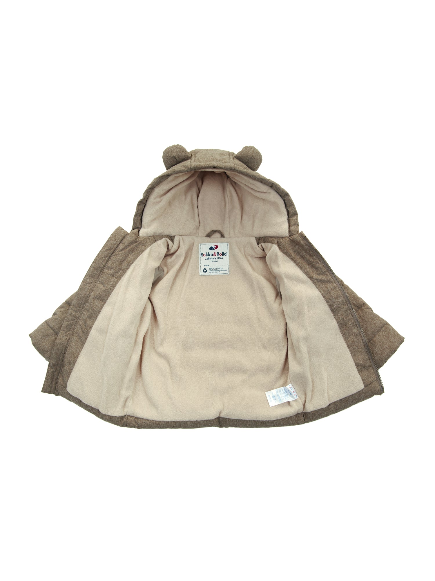 Infant Boys' Fleece Hooded Puffer Jacket Baby & Toddler Outerwear Rokka & Rolla