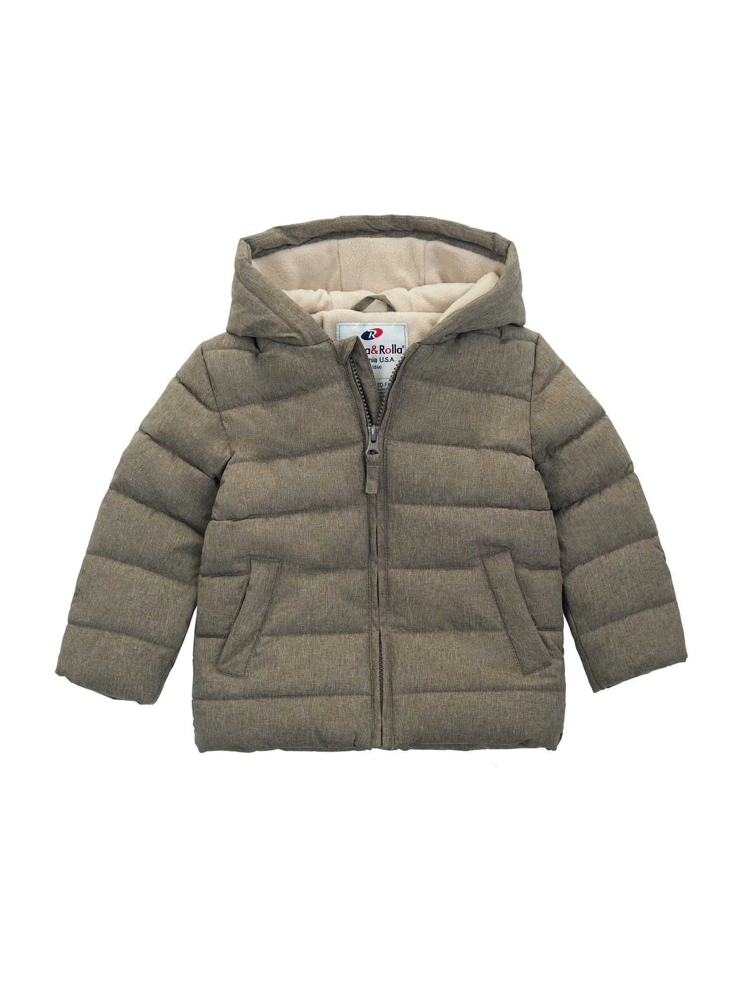 Infant Boys' Fleece Hooded Puffer Jacket Baby & Toddler Outerwear Rokka & Rolla
