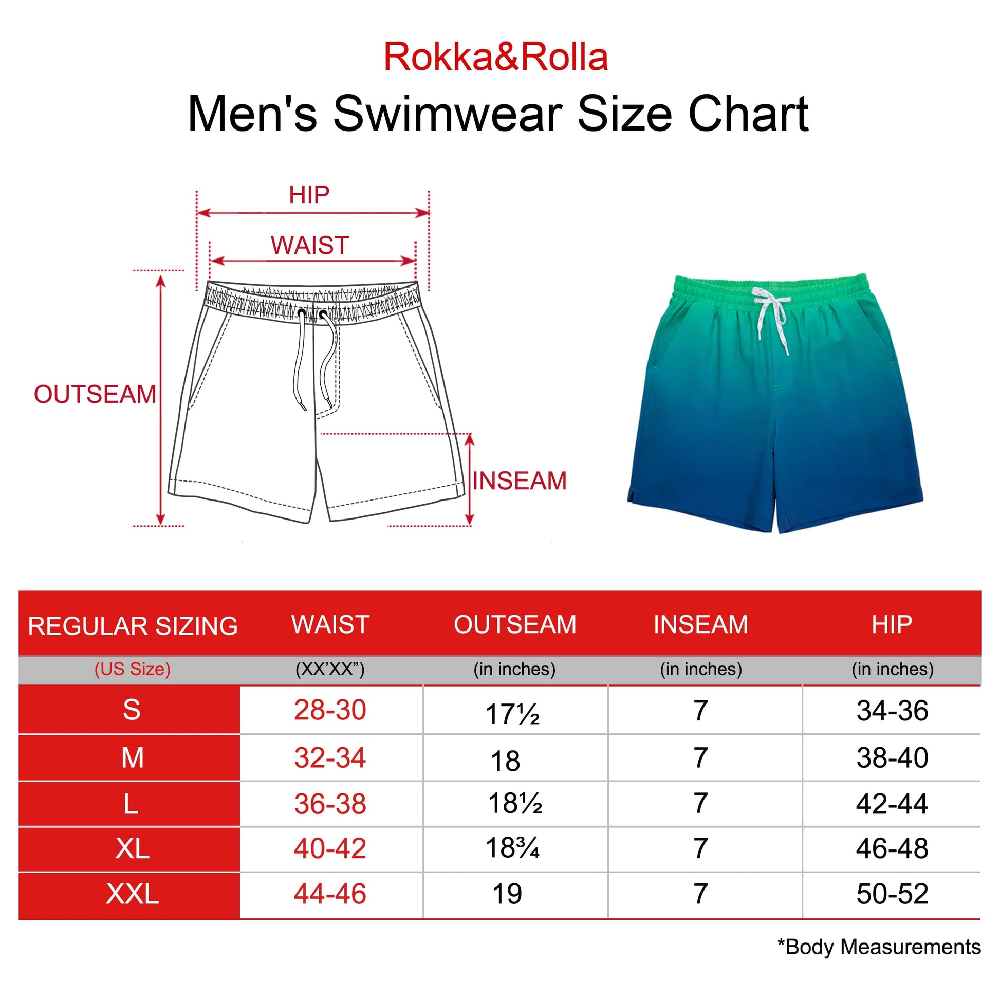 Men's Compression Liner Swim Trunks Quick Dry Bathing Suit Swimwear Rokka & Rolla