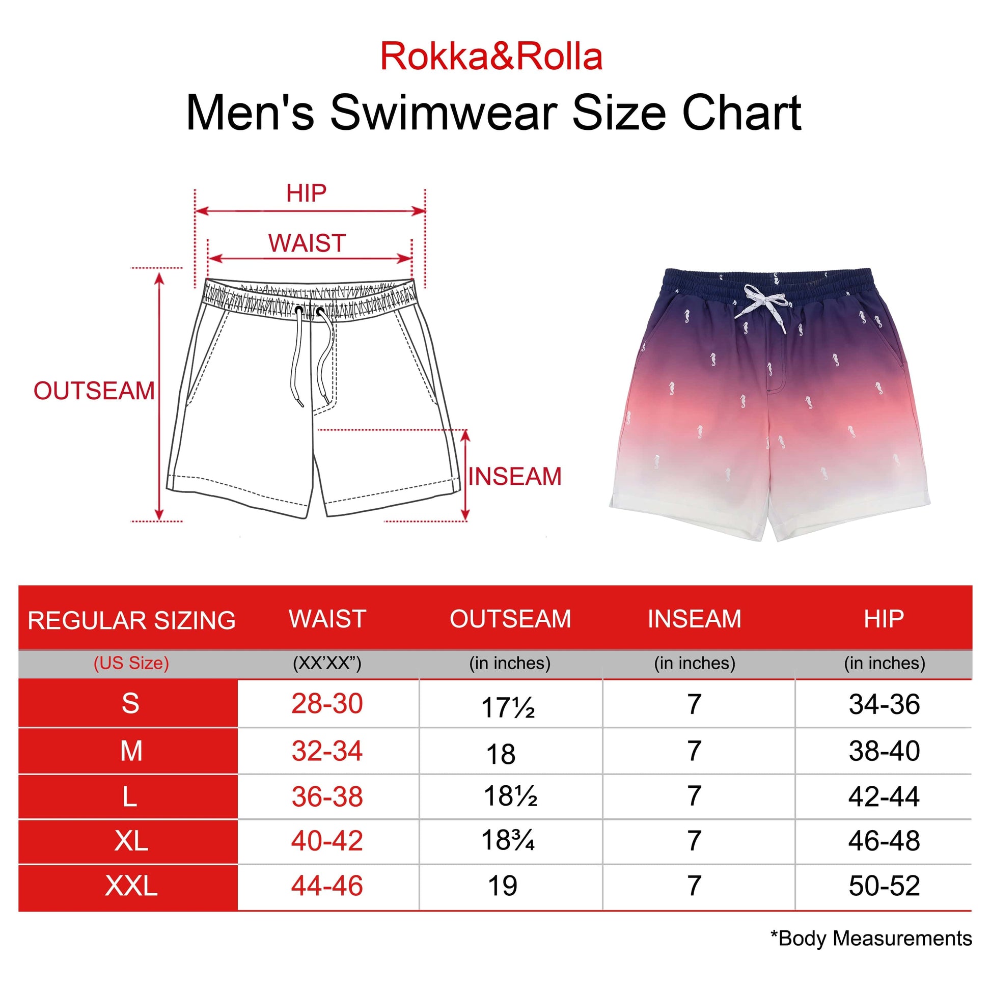 Men's Compression Liner Swim Trunks Quick Dry Bathing Suit Swimwear Rokka & Rolla