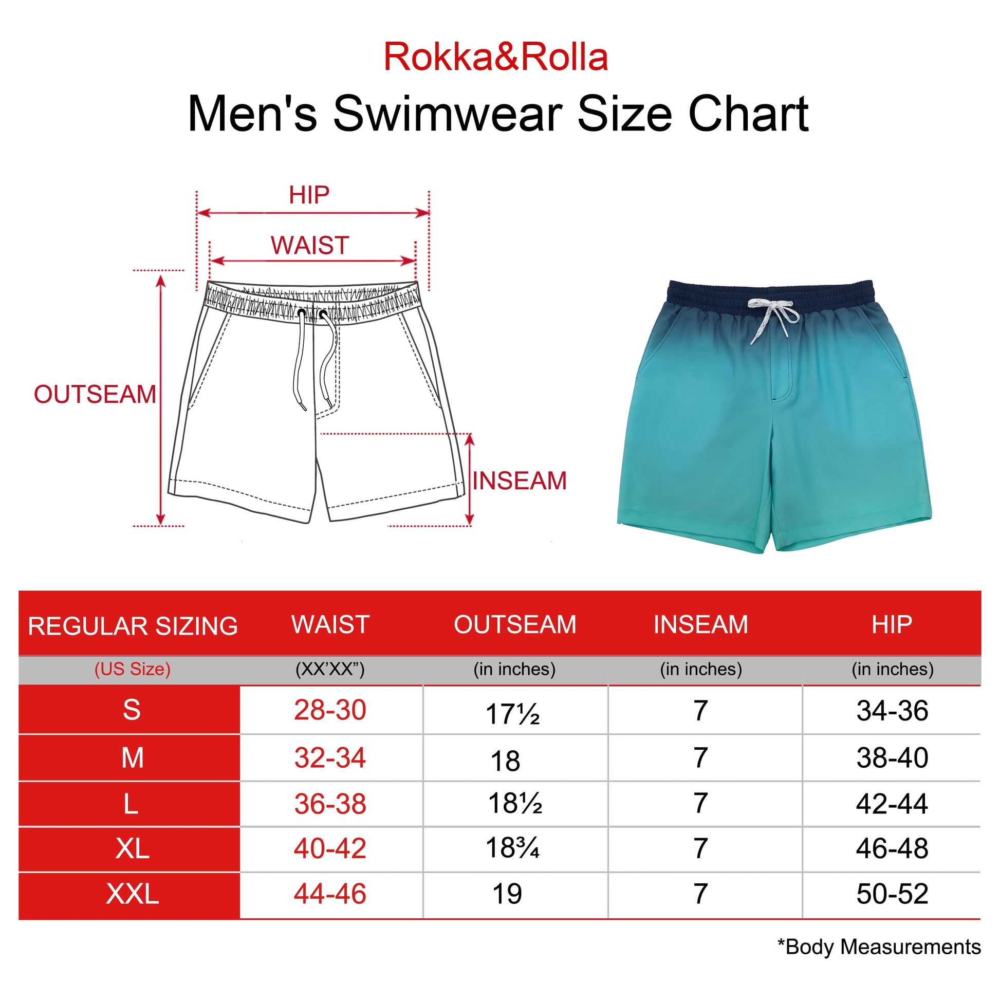 Men's Compression Liner Swim Trunks Quick Dry Bathing Suit Swimwear Rokka & Rolla