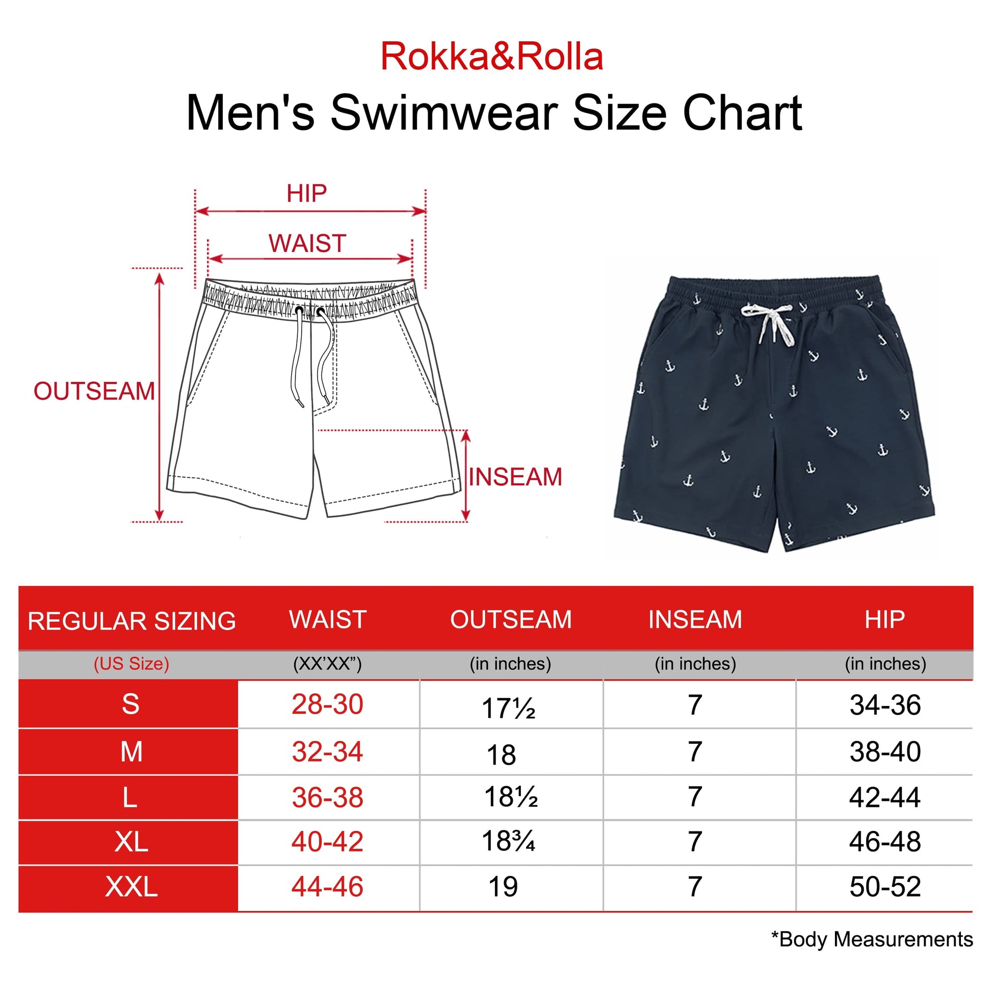 Men's Compression Liner Swim Trunks Quick Dry Bathing Suit Swimwear Rokka & Rolla