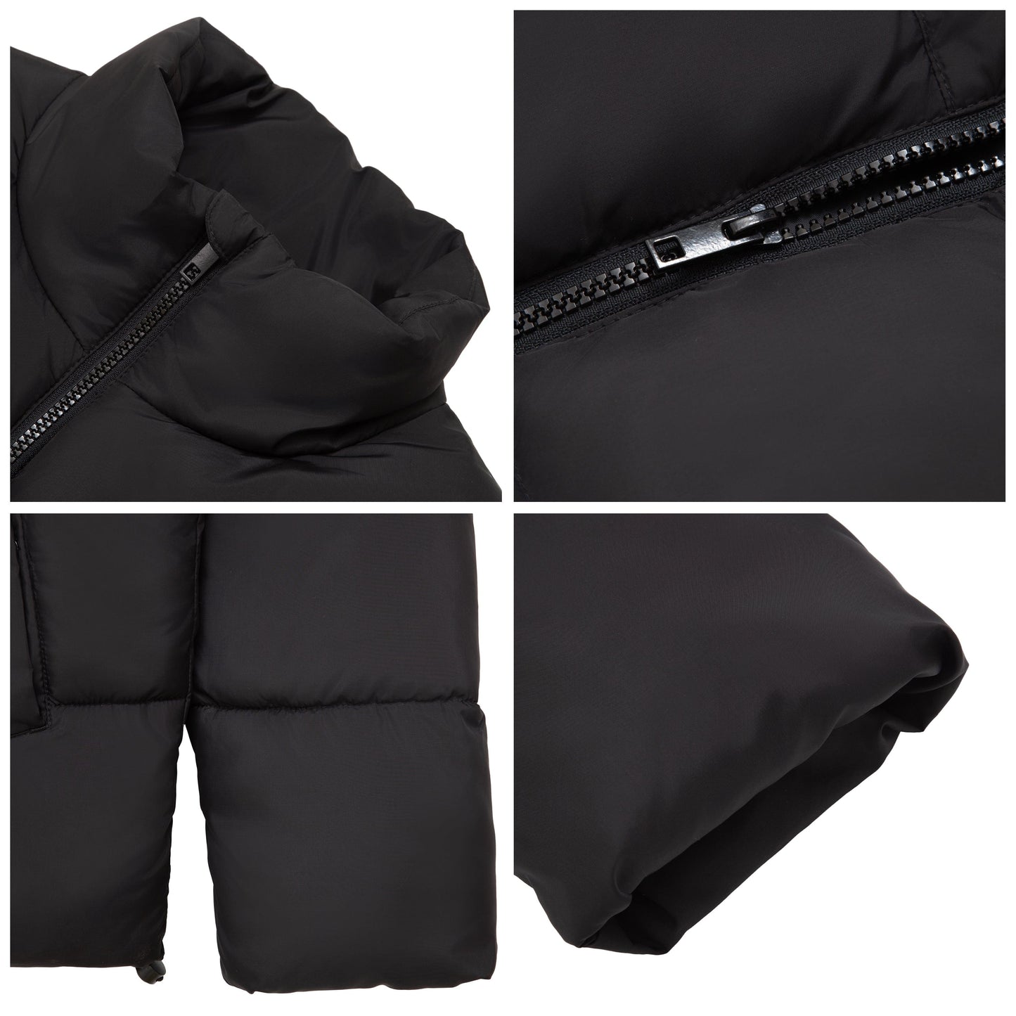 Men's Essential Puffer Jacket Water Resistant Insulated Winter Coat Stand Collar - Black Coats & Jackets Rokka&Rolla