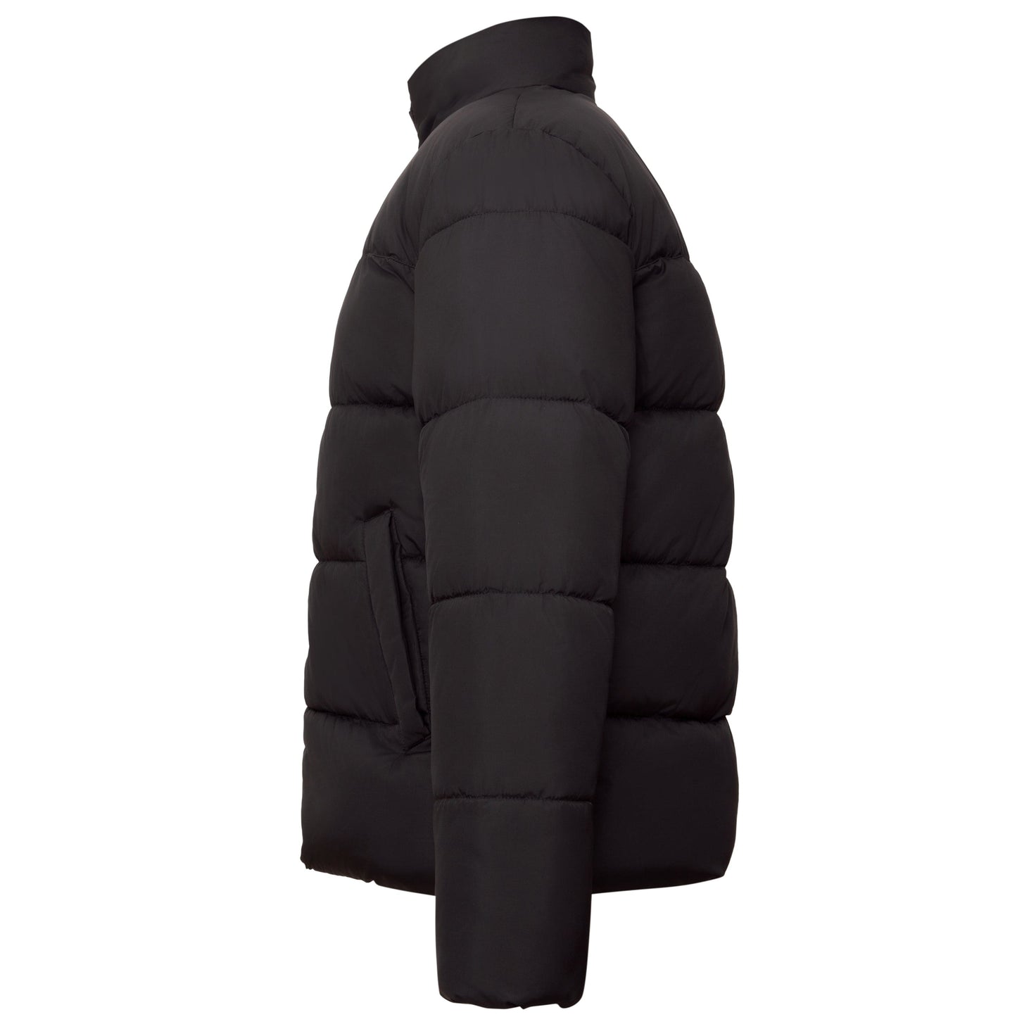Men's Essential Puffer Jacket Water Resistant Insulated Winter Coat Stand Collar - Black Coats & Jackets Rokka&Rolla