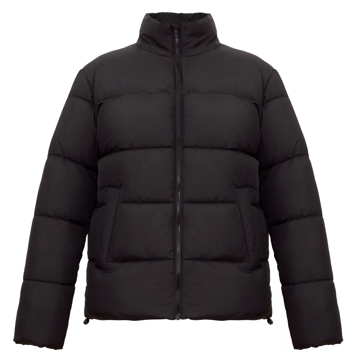 Men's Essential Puffer Jacket Water Resistant Insulated Winter Coat Stand Collar - Black Coats & Jackets S Rokka&Rolla