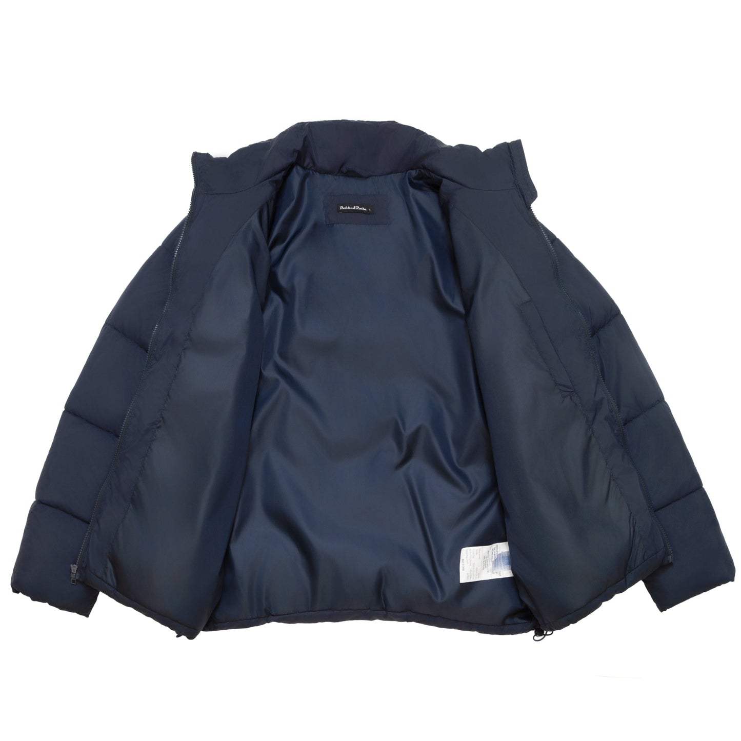 Men's Essential Puffer Jacket Water Resistant Insulated Winter Coat Stand Collar - Navy Coats & Jackets Rokka&Rolla