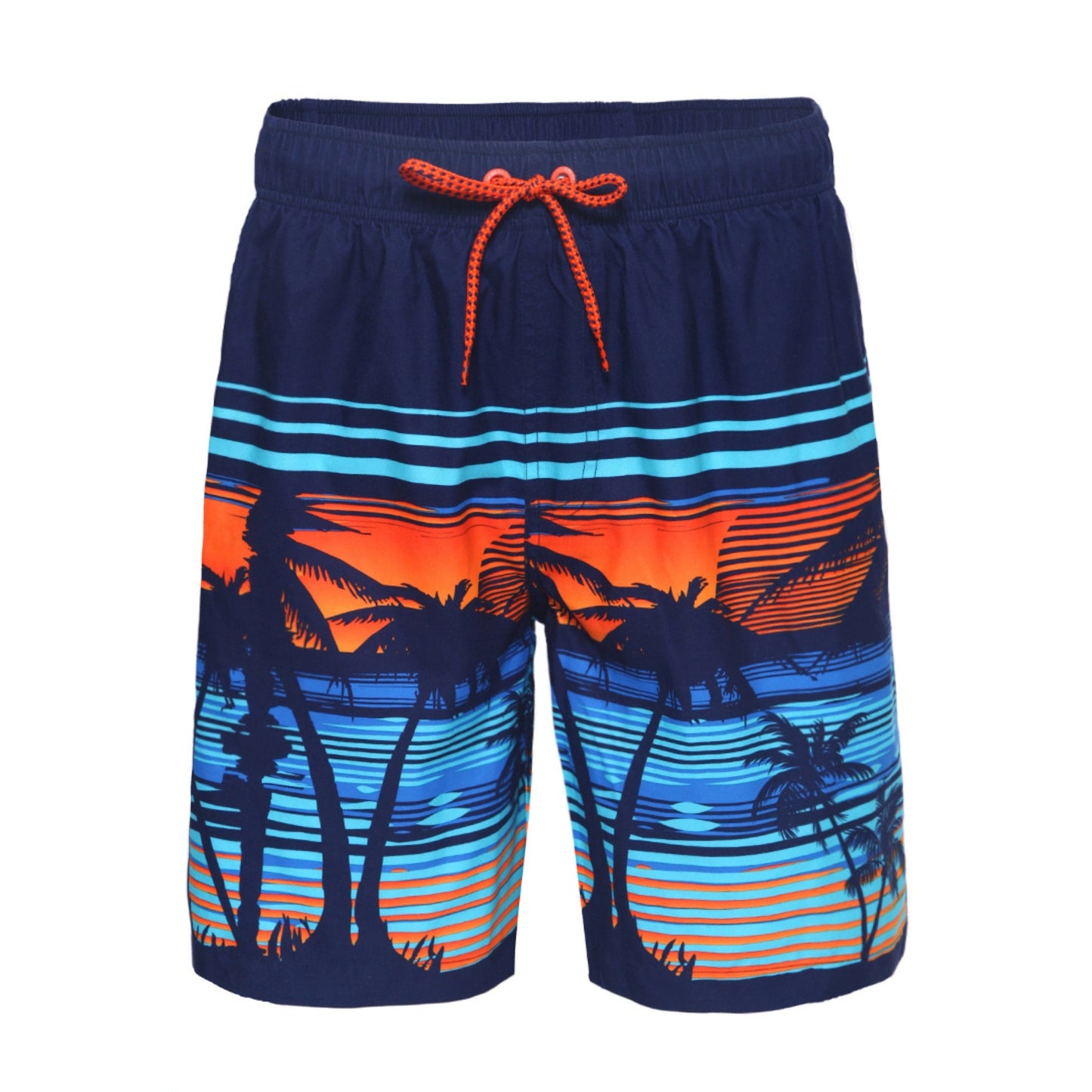 Men's Quick Dry Mesh Lined Swim Trunks Swimwear S / Tropical Palm Rokka & Rolla