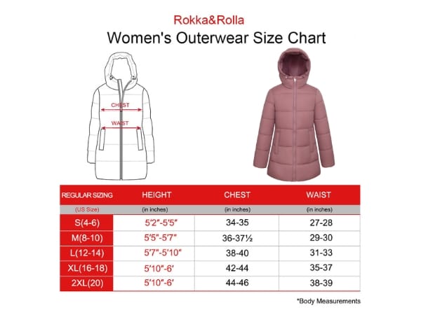 Women's Long Puffer Jacket Coats & Jackets Rokka & Rolla