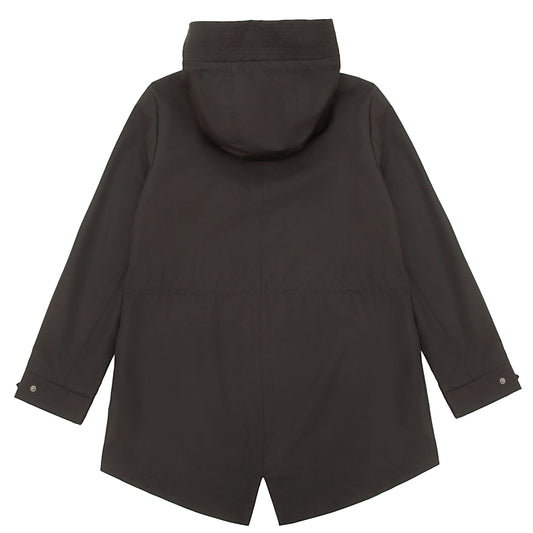 Rokka&Rolla Women's Water-Resistant Anorak Hooded Windbreaker Rain Jacket Transitional Trench Coat - Black Coats & Jackets Rokka&Rolla