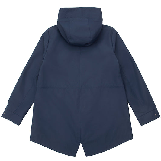 Rokka&Rolla Women's Water-Resistant Anorak Hooded Windbreaker Rain Jacket Transitional Trench Coat - Navy Coats & Jackets Rokka&Rolla